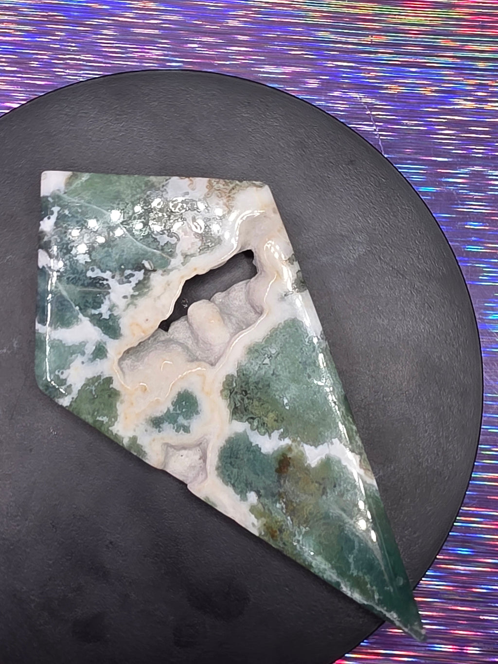 Moss Agate Diamond H