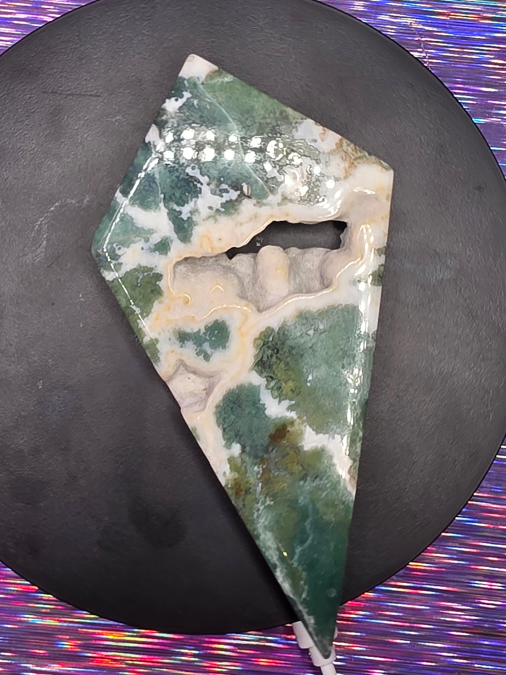 Moss Agate Diamond H