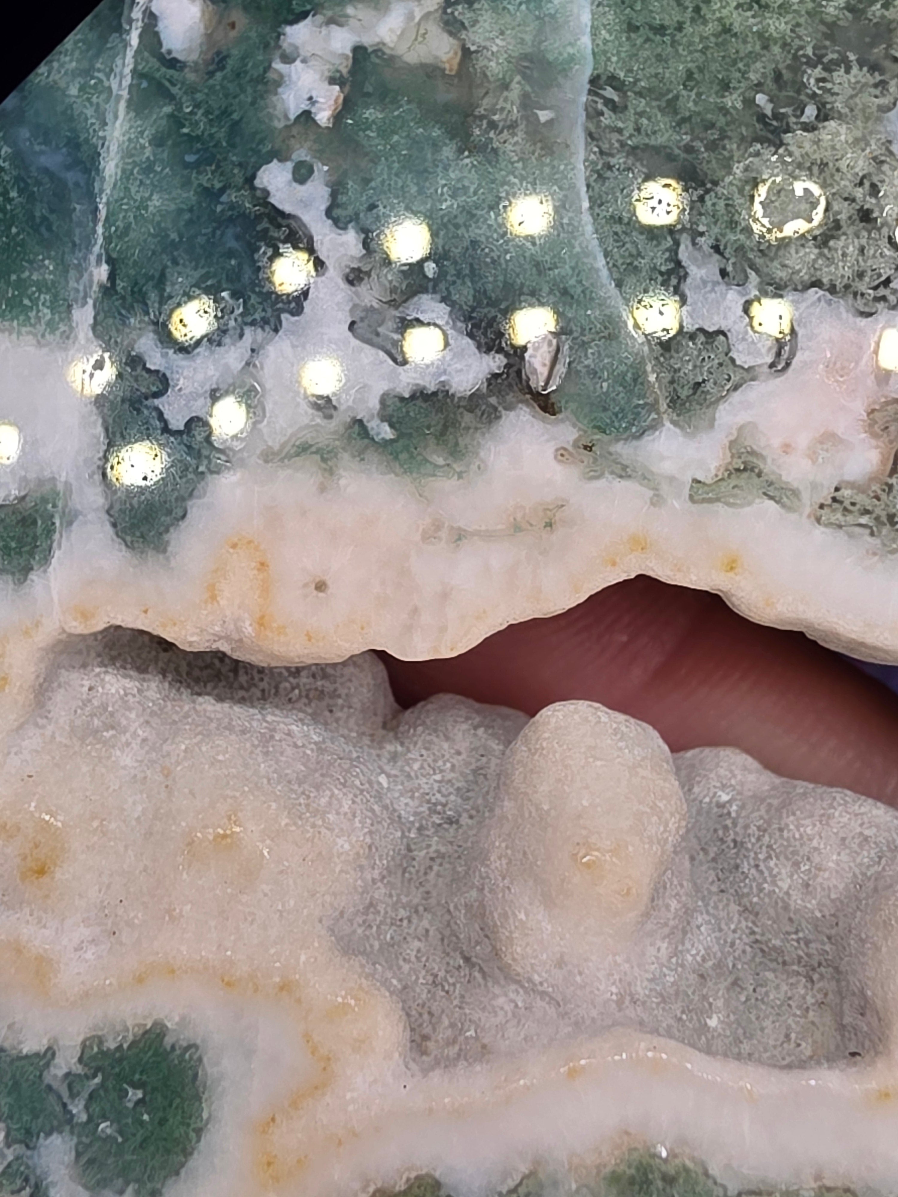 Moss Agate Diamond H