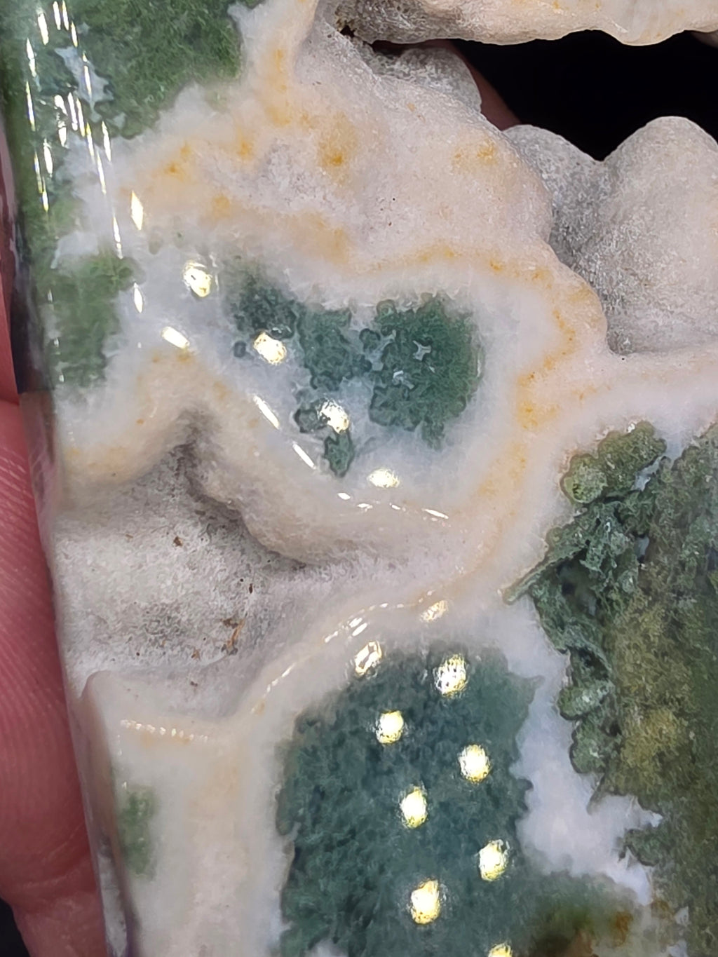 Moss Agate Diamond H