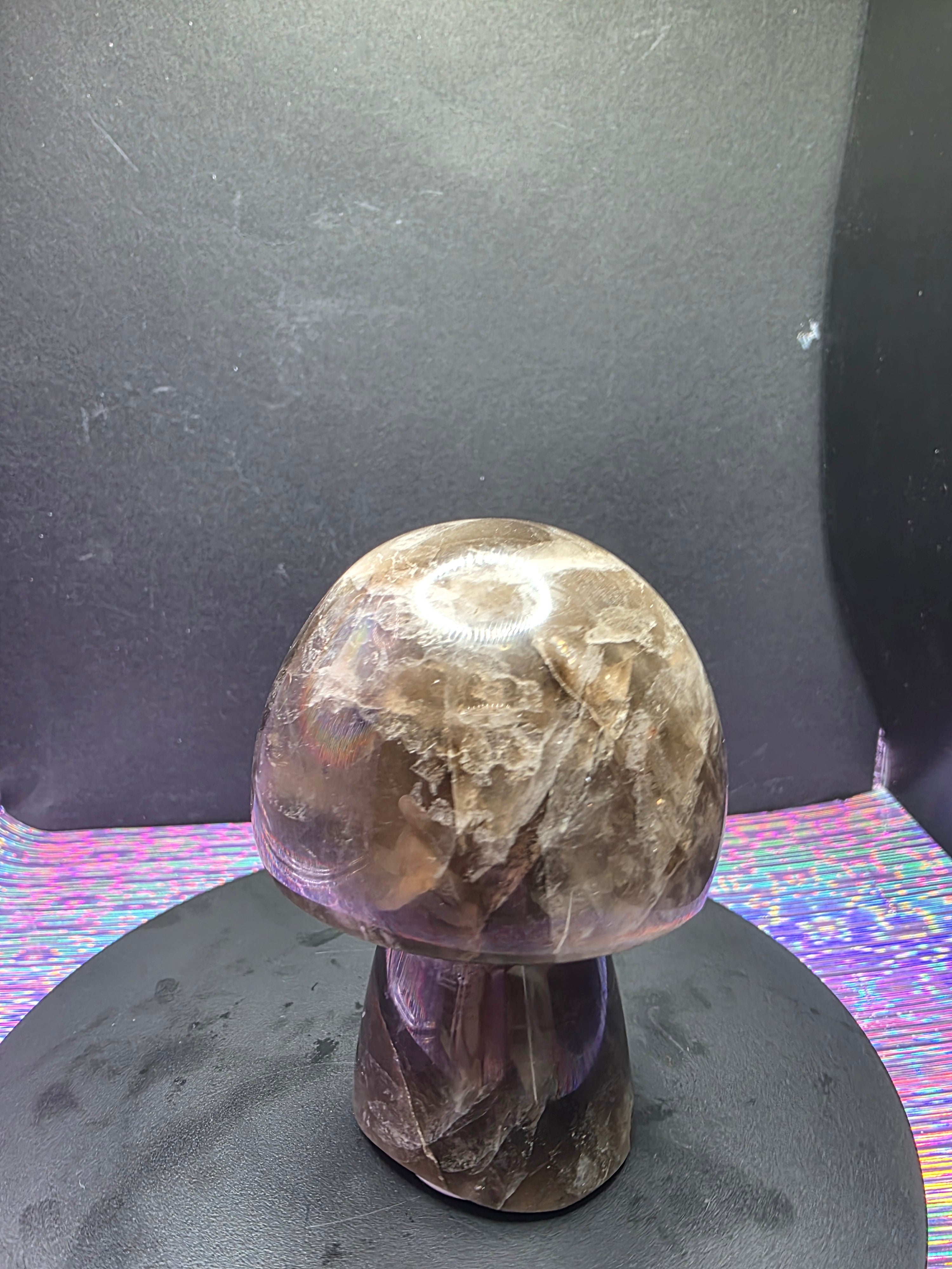 Smoky Quartz Mushroom Carving