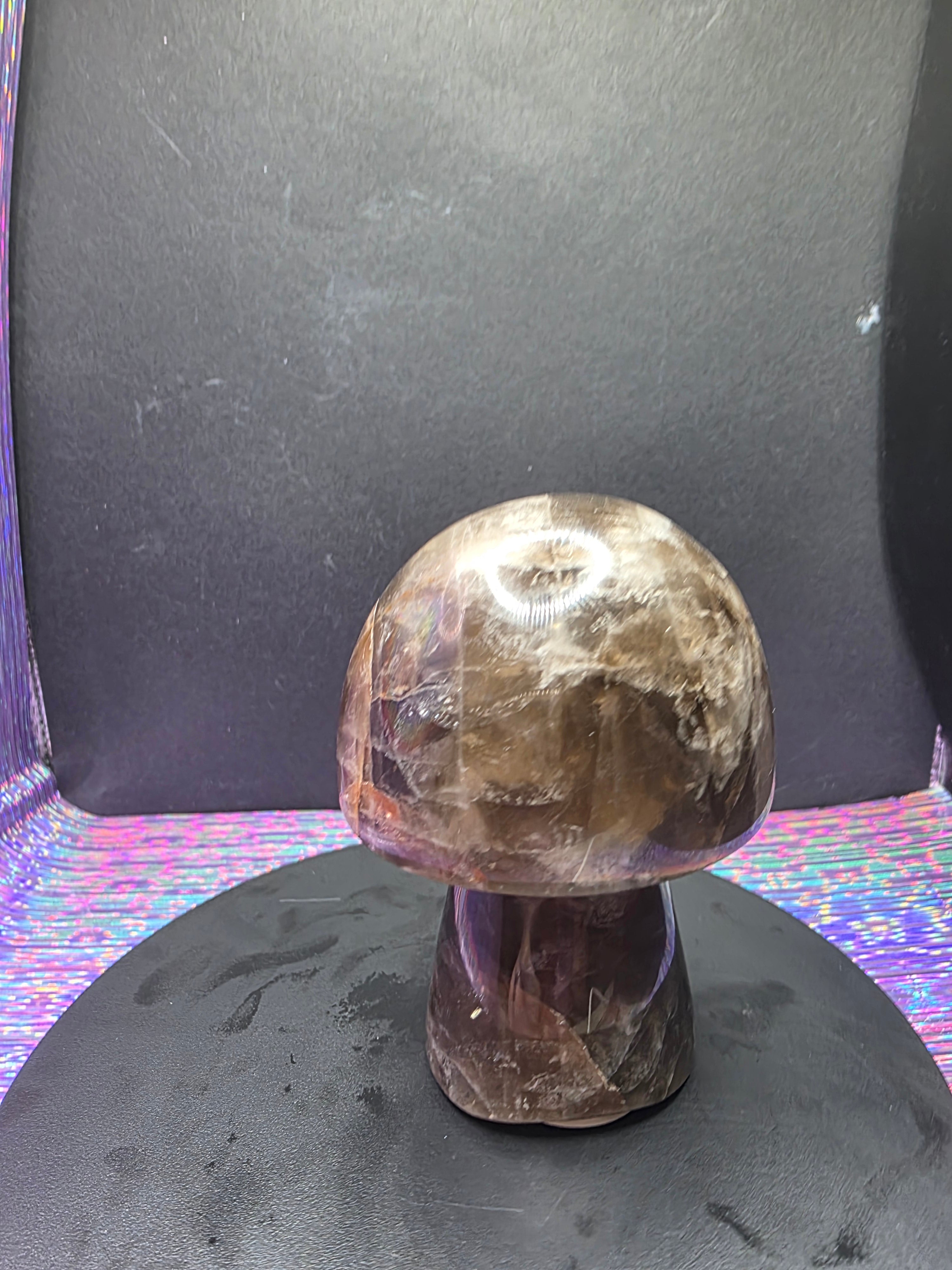 Smoky Quartz Mushroom Carving