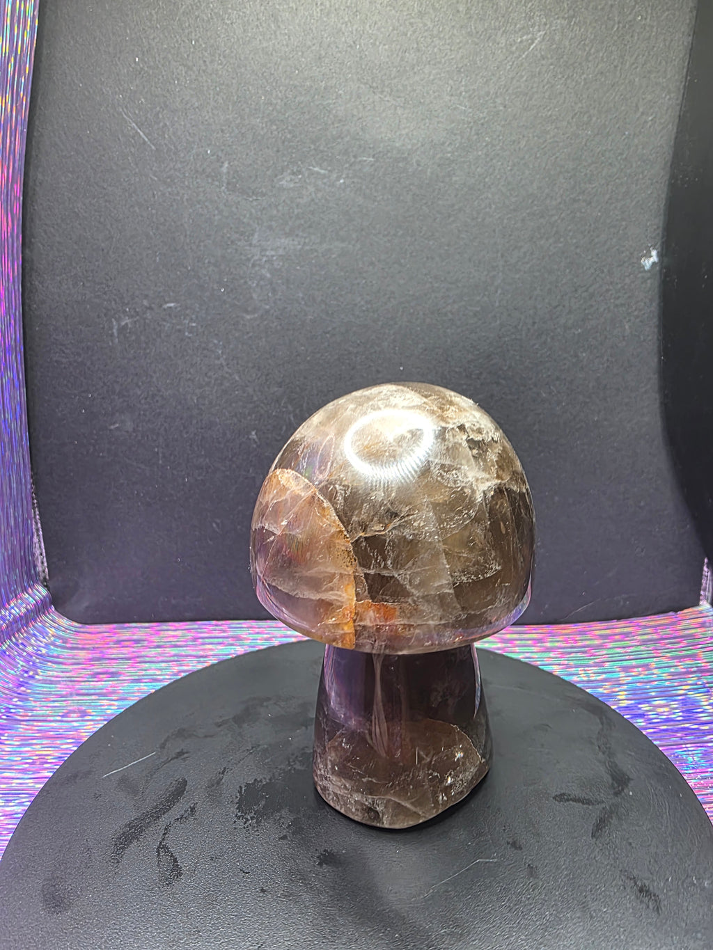 Smoky Quartz Mushroom Carving