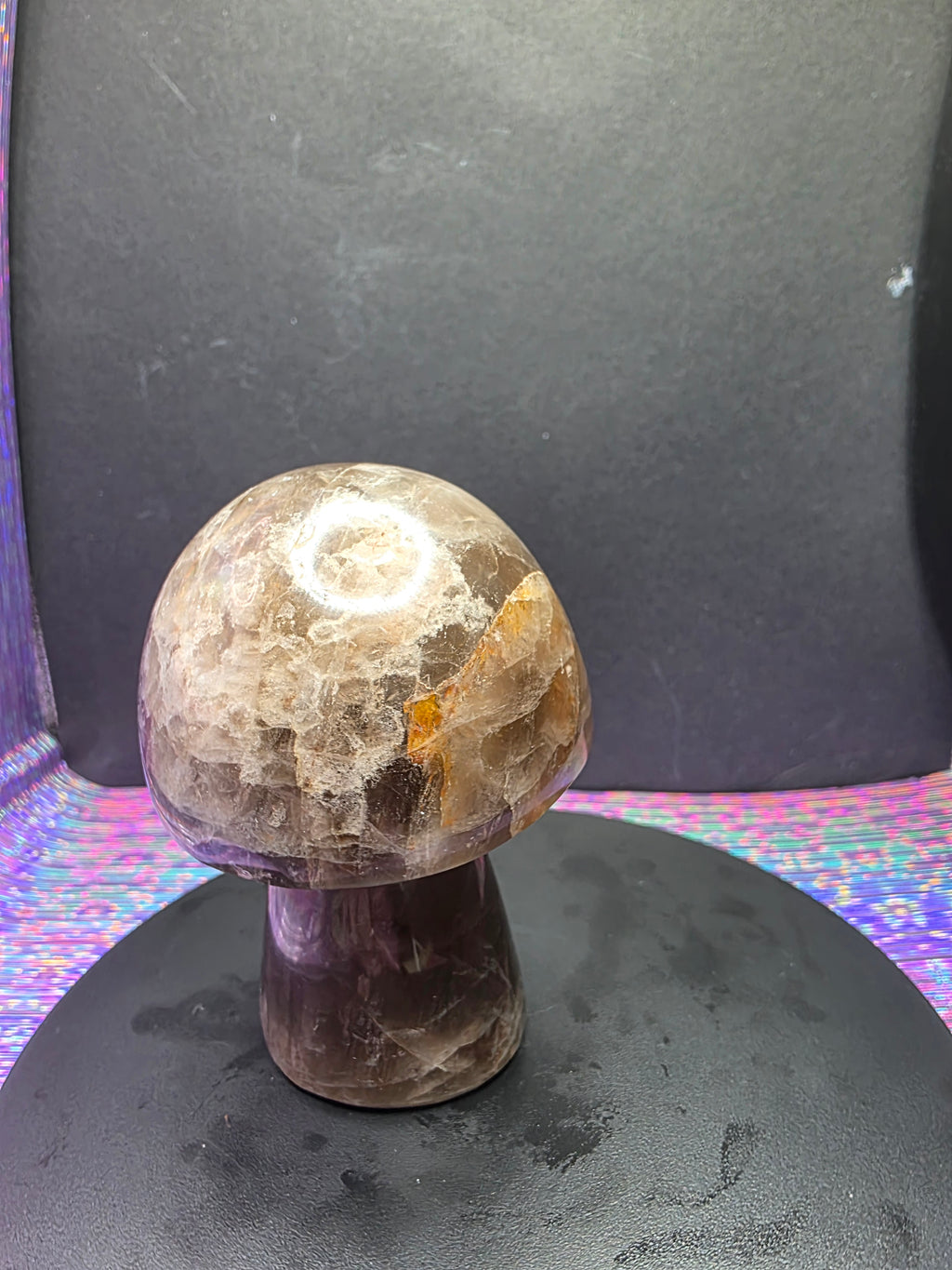 Smoky Quartz Mushroom Carving
