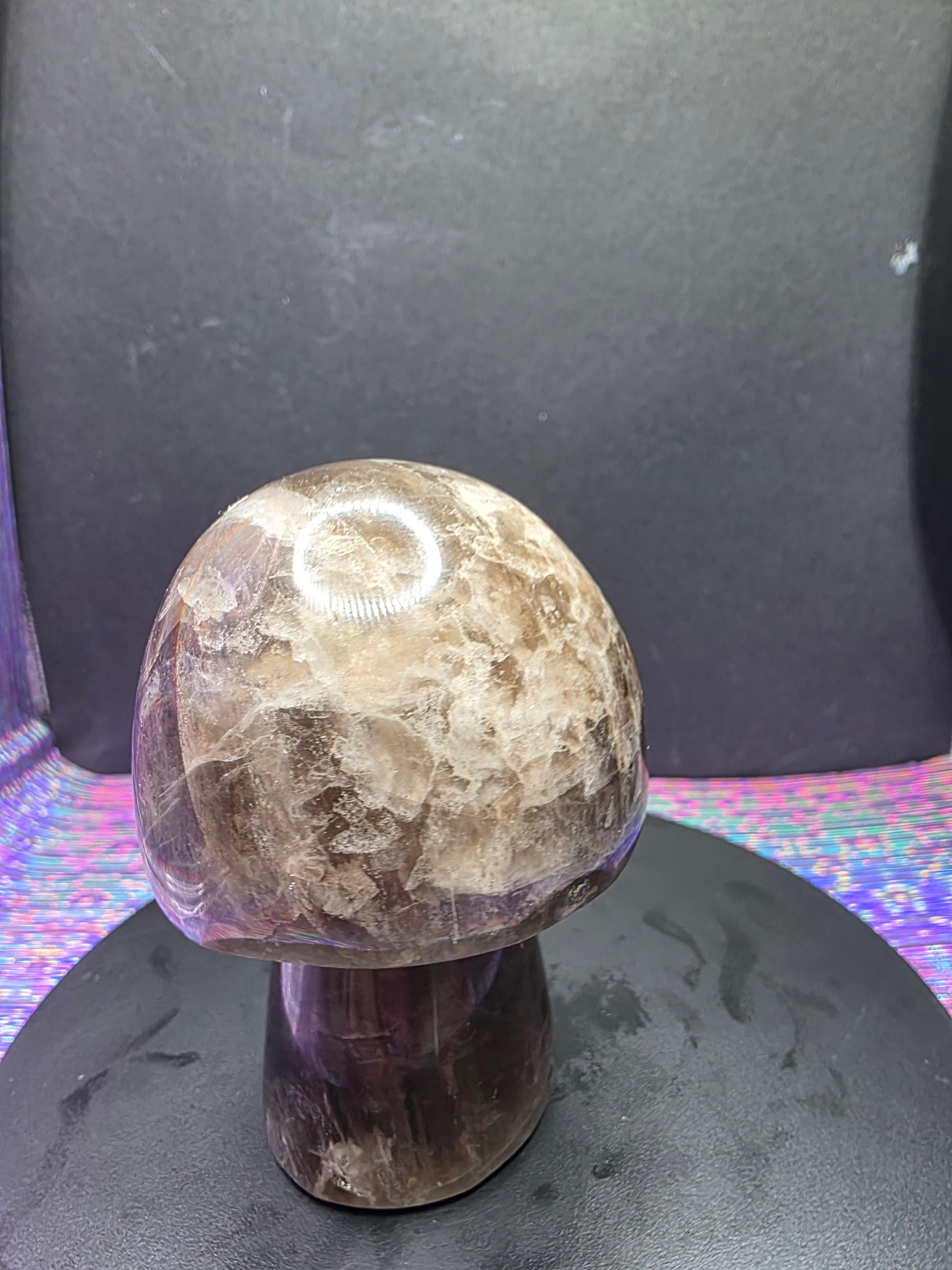 Smoky Quartz Mushroom Carving