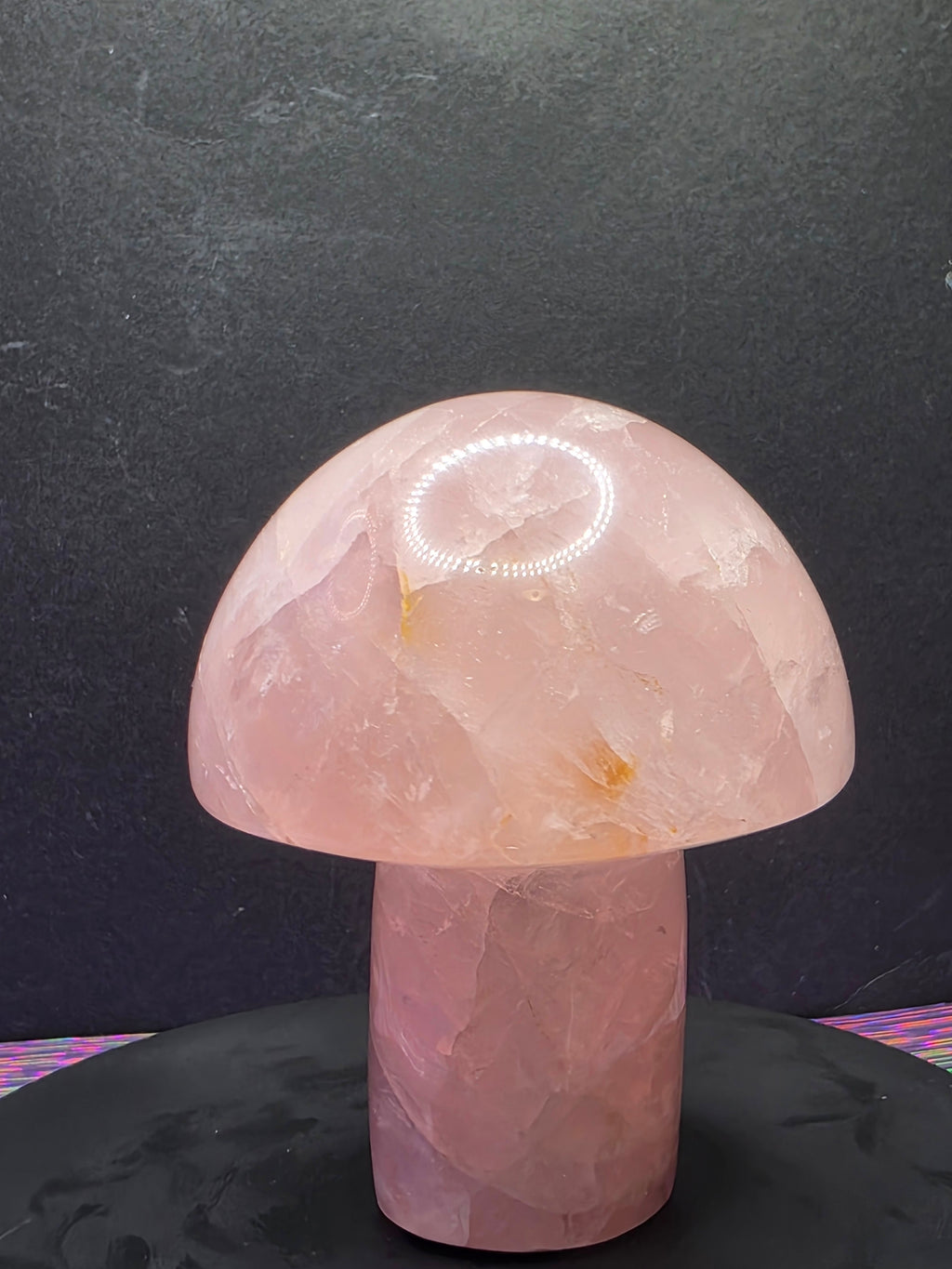 Rose Quartz Mushroom Carving