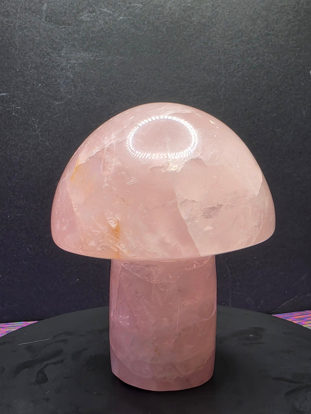 Rose Quartz Mushroom Carving