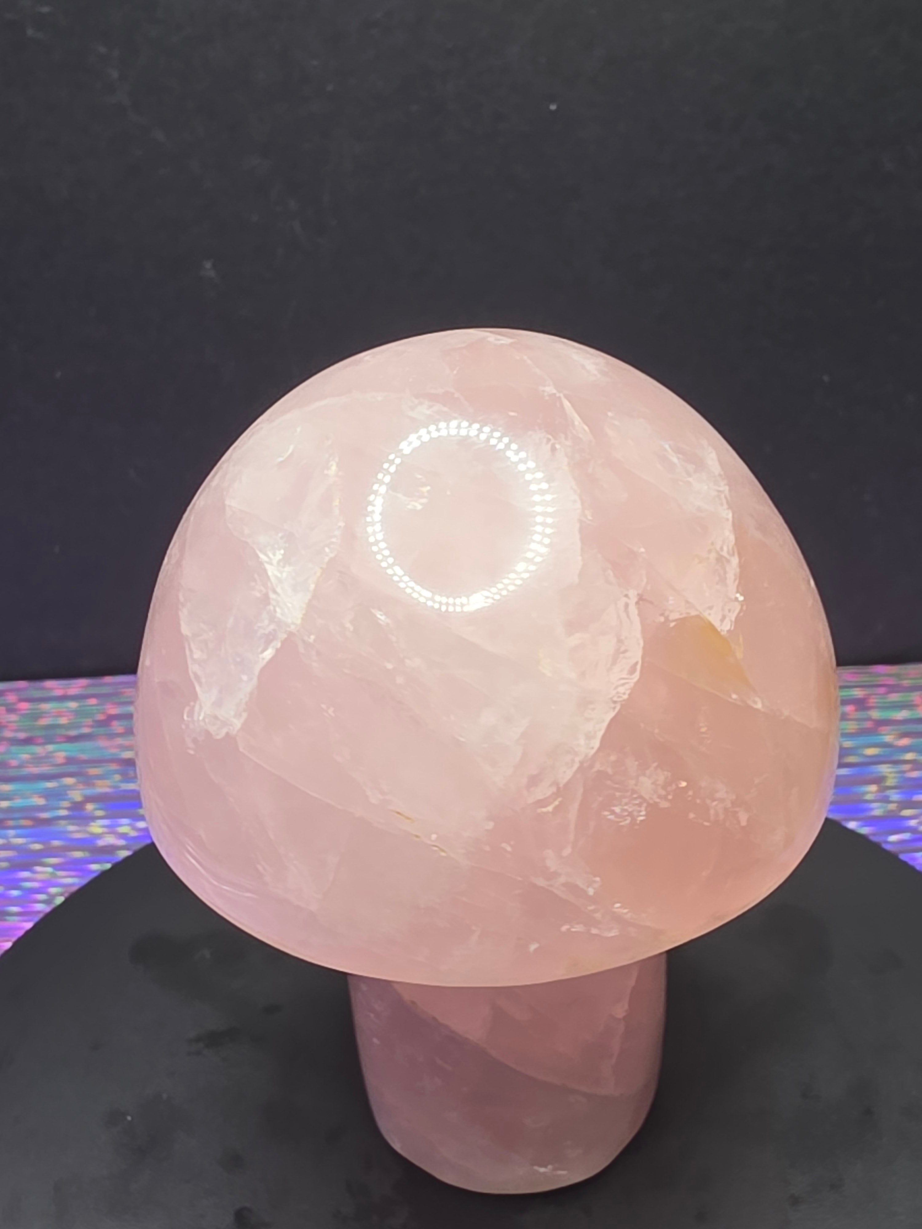 Rose Quartz Mushroom Carving