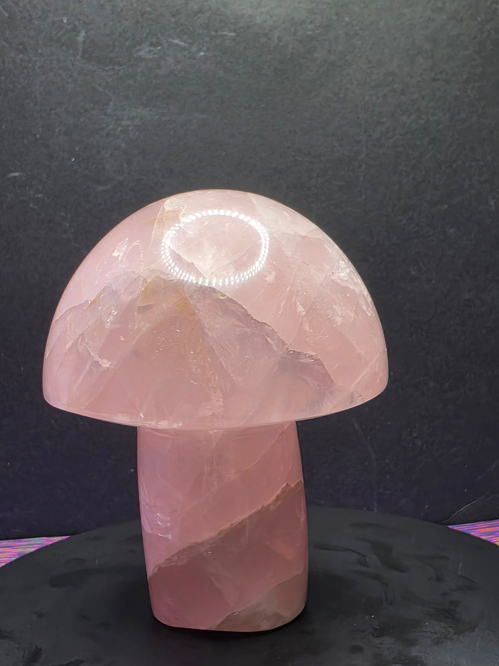 Rose Quartz Mushroom Carving