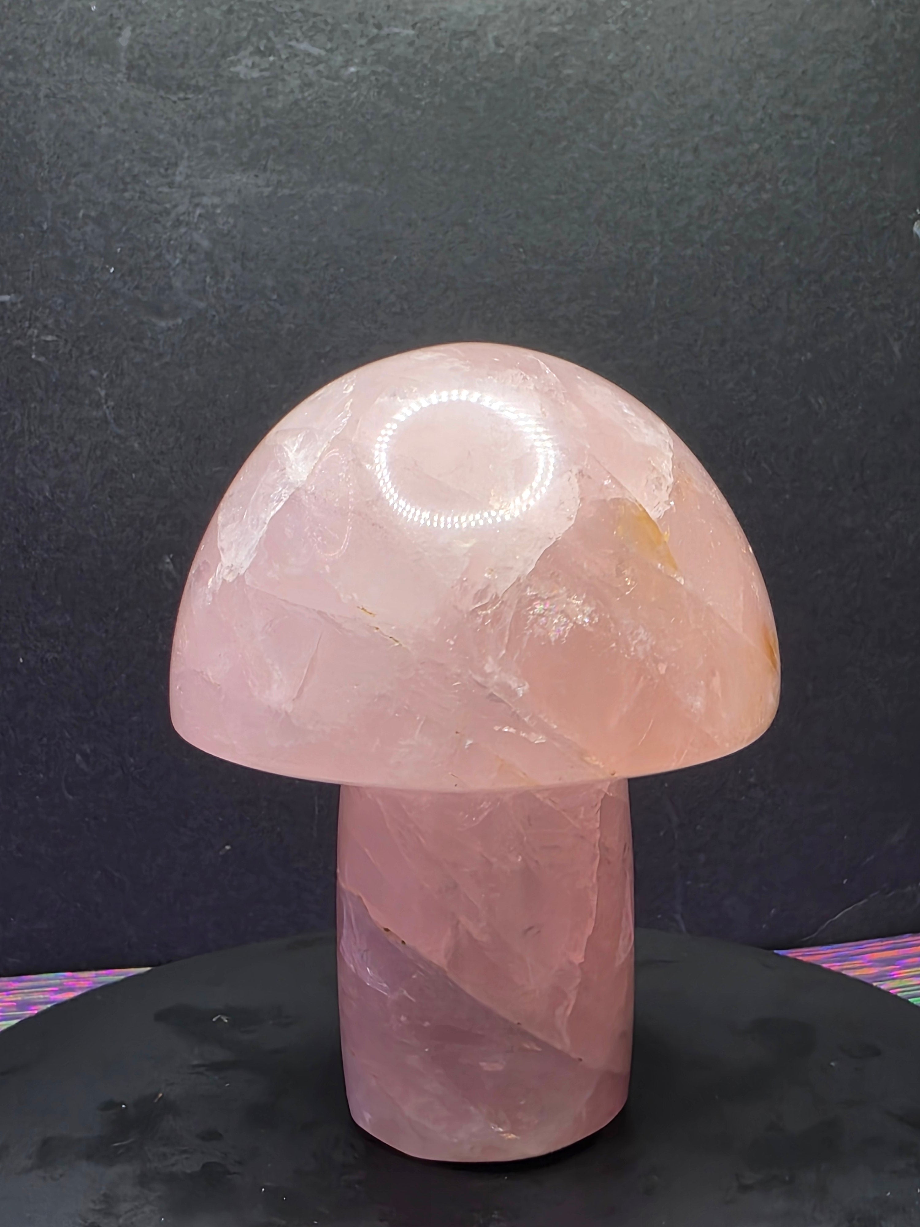 Rose Quartz Mushroom Carving