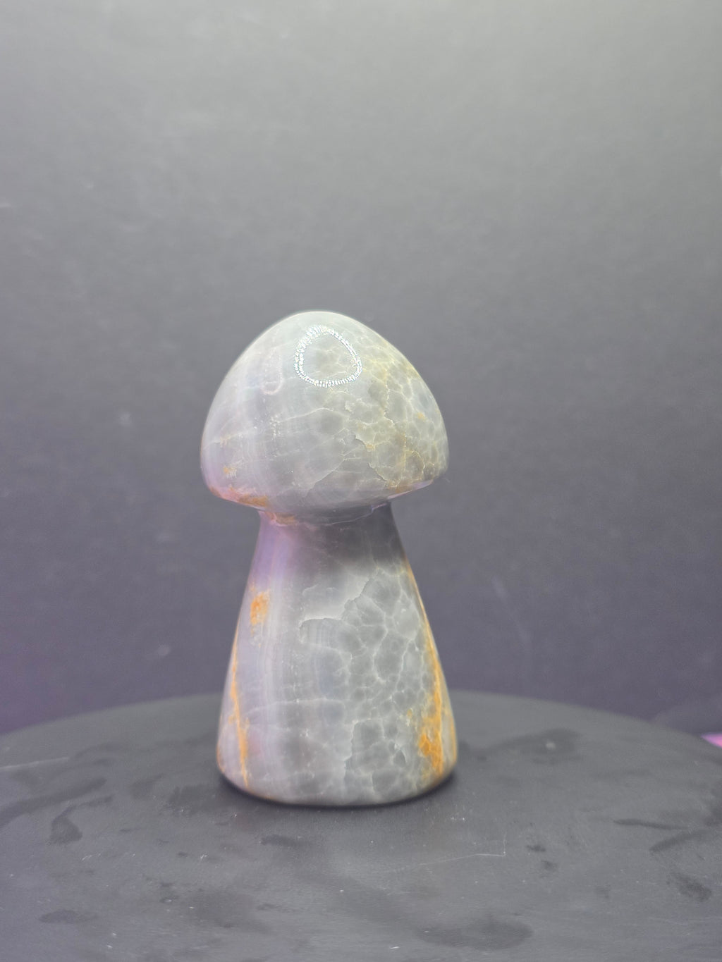 Gray Onyx Mushroom Carving A