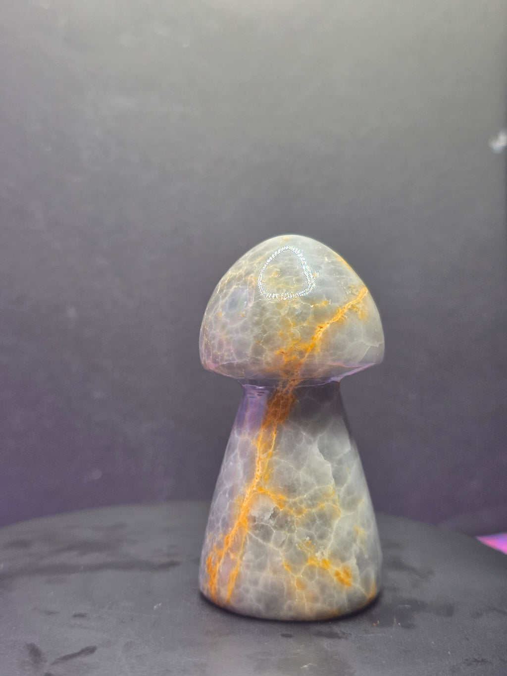 Gray Onyx Mushroom Carving A