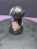 Snowflake Rhodonite Mushroom Carving B