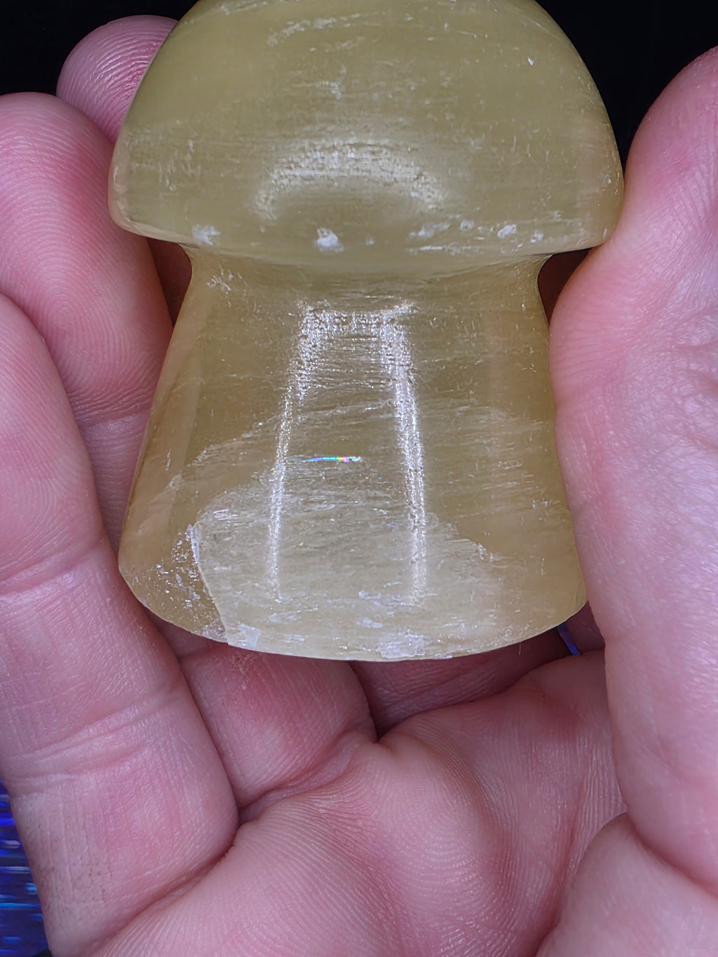 🍄 Lemon Calcite Mushroom Carving A