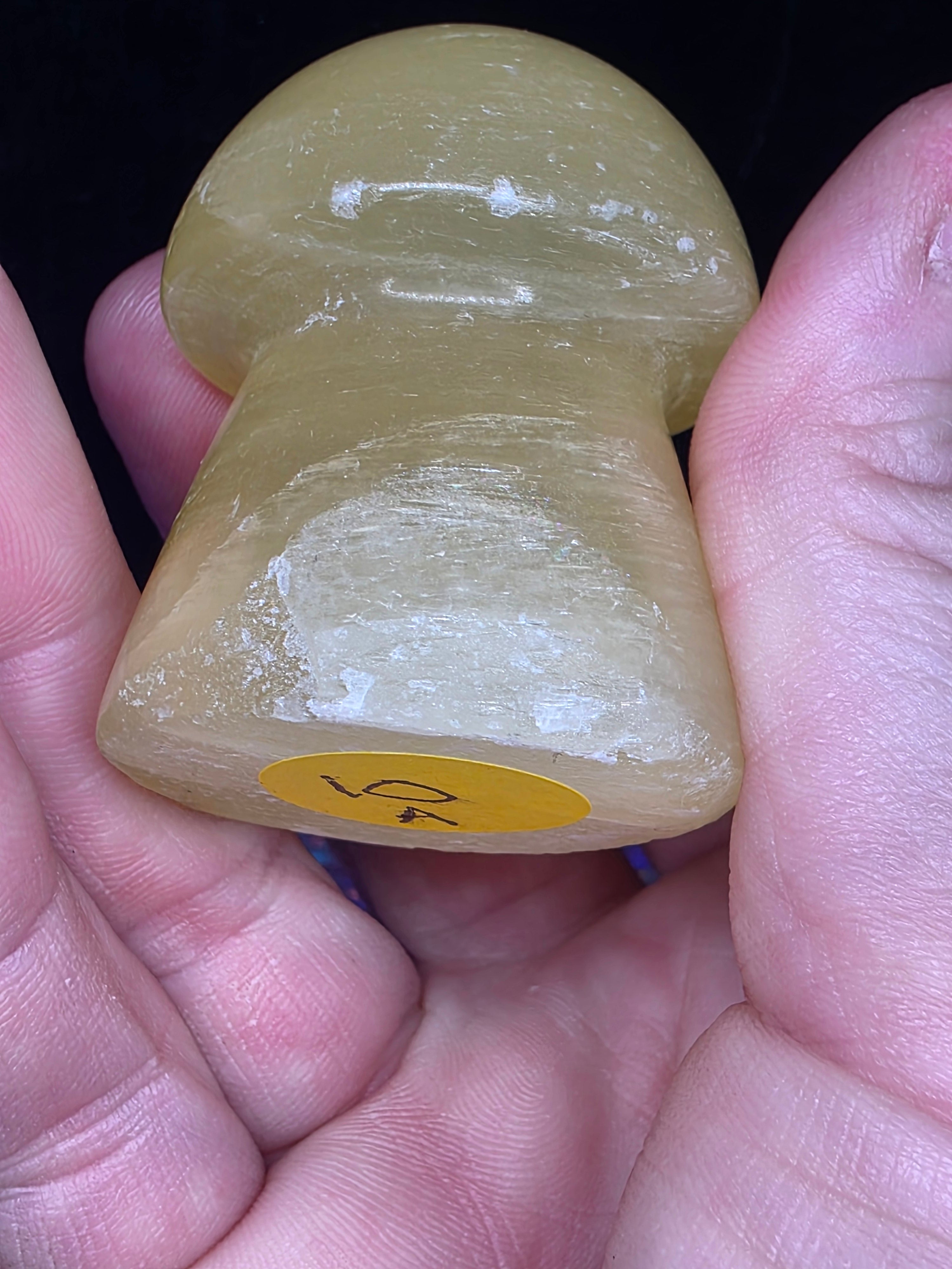 🍄 Lemon Calcite Mushroom Carving A