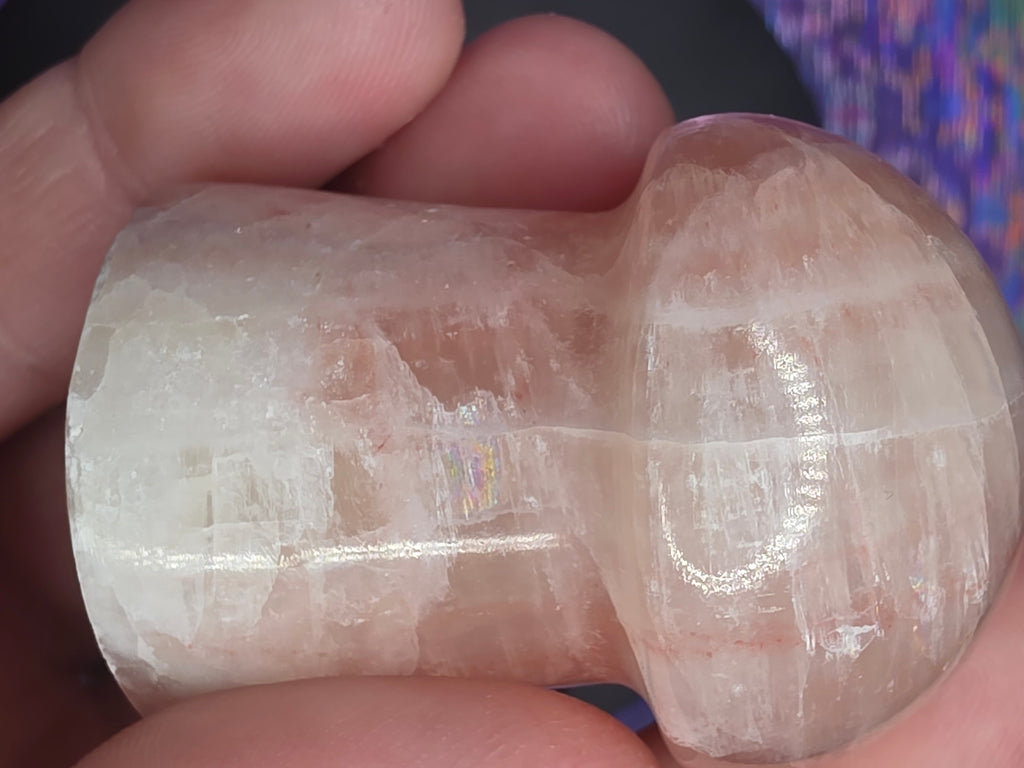 🍄 Strawberry Calcite Mushroom Carving B