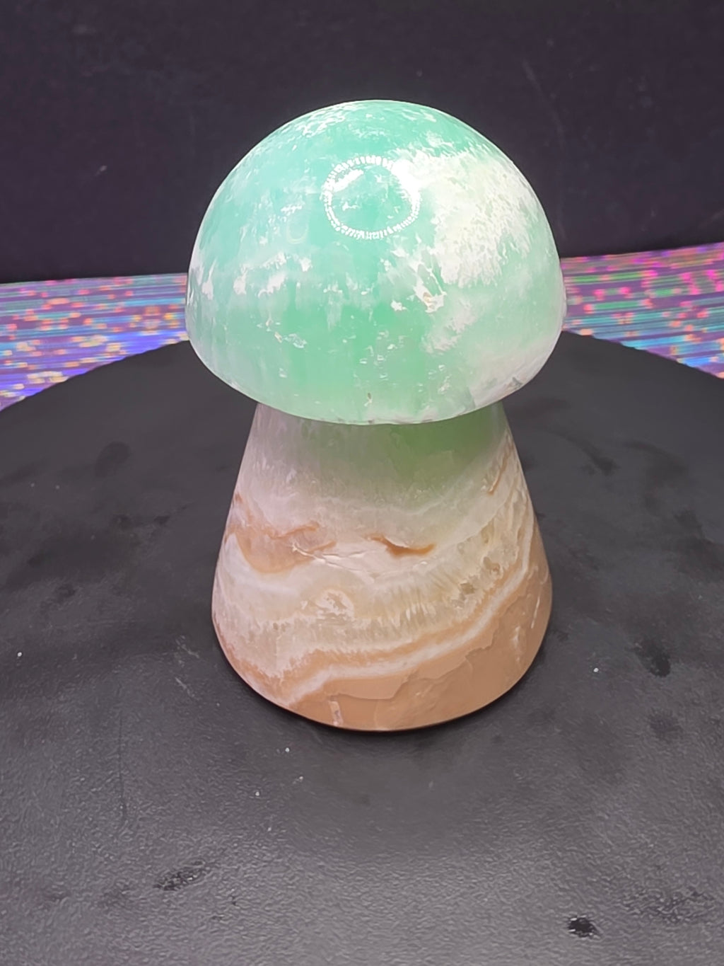 🍄 Caribbean Calcite Mushroom Carving B
