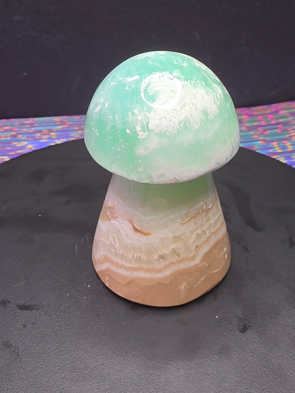 🍄 Caribbean Calcite Mushroom Carving B