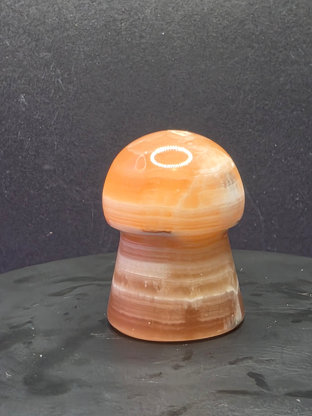 🍄 Caramel Calcite Mushroom Carving B