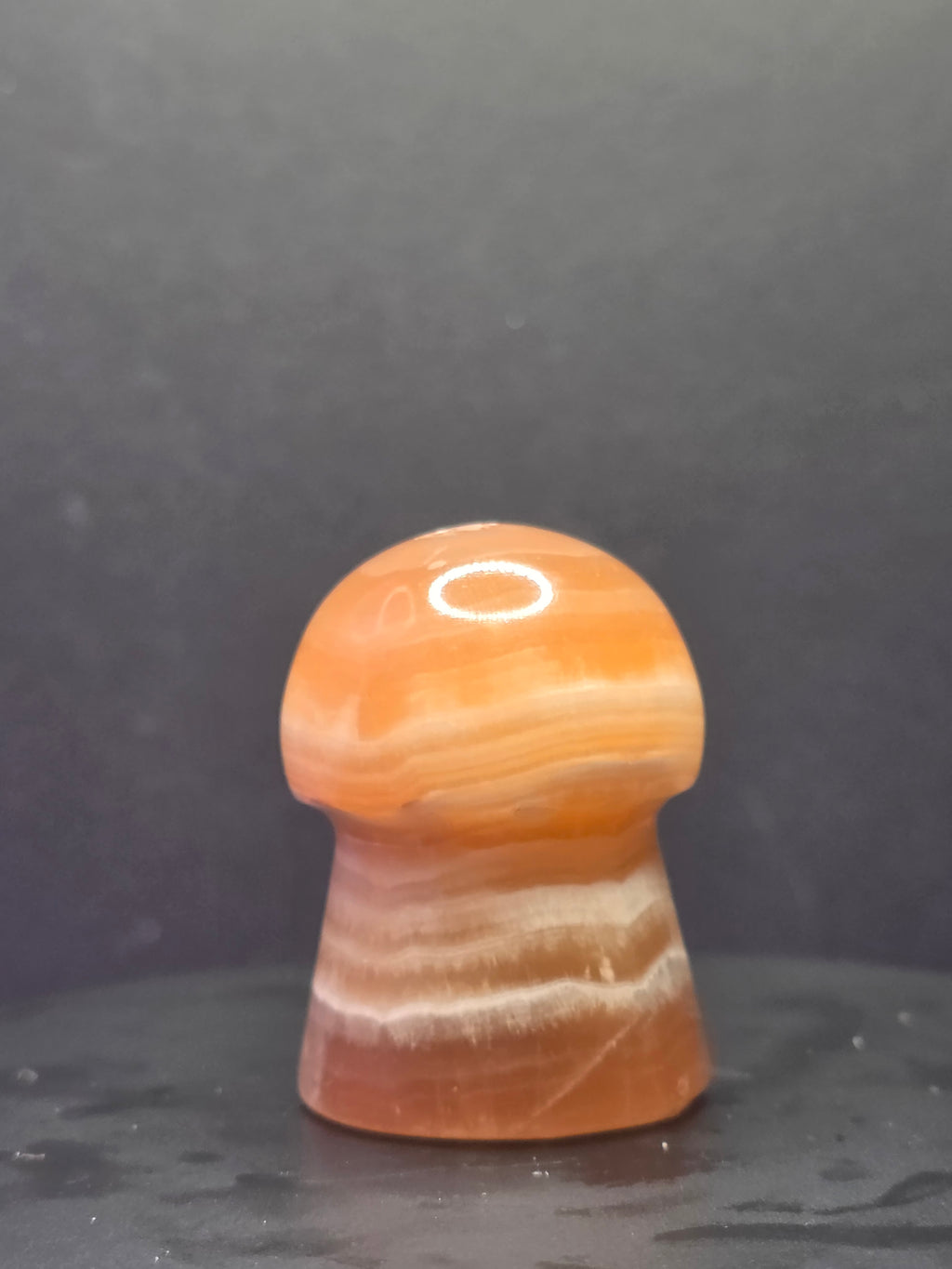🍄 Caramel Calcite Mushroom Carving B