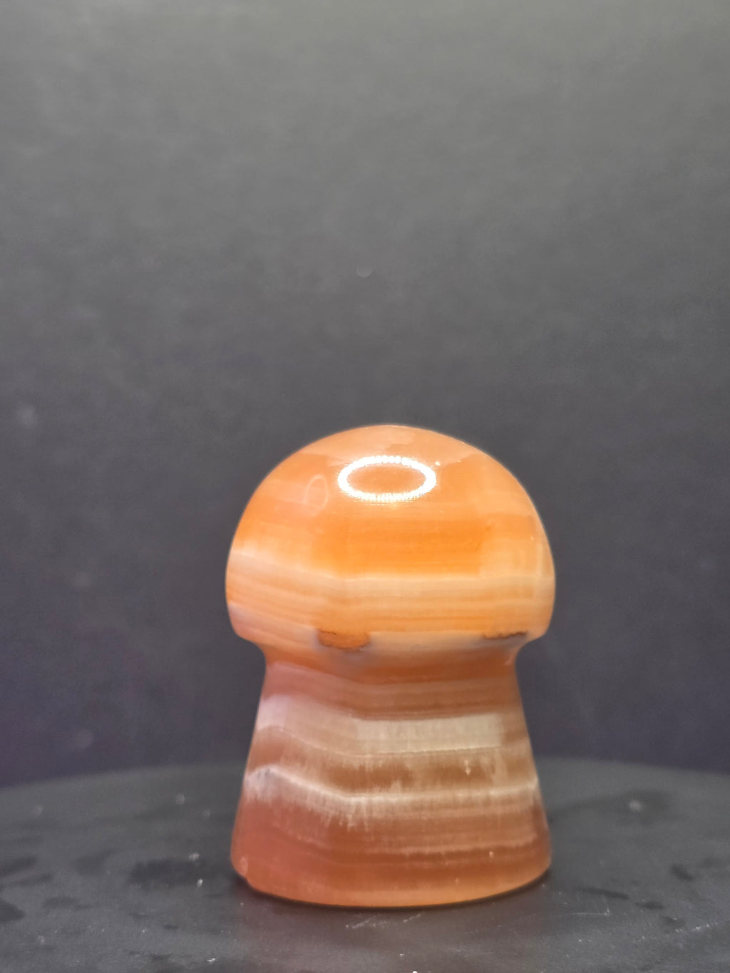 🍄 Caramel Calcite Mushroom Carving B