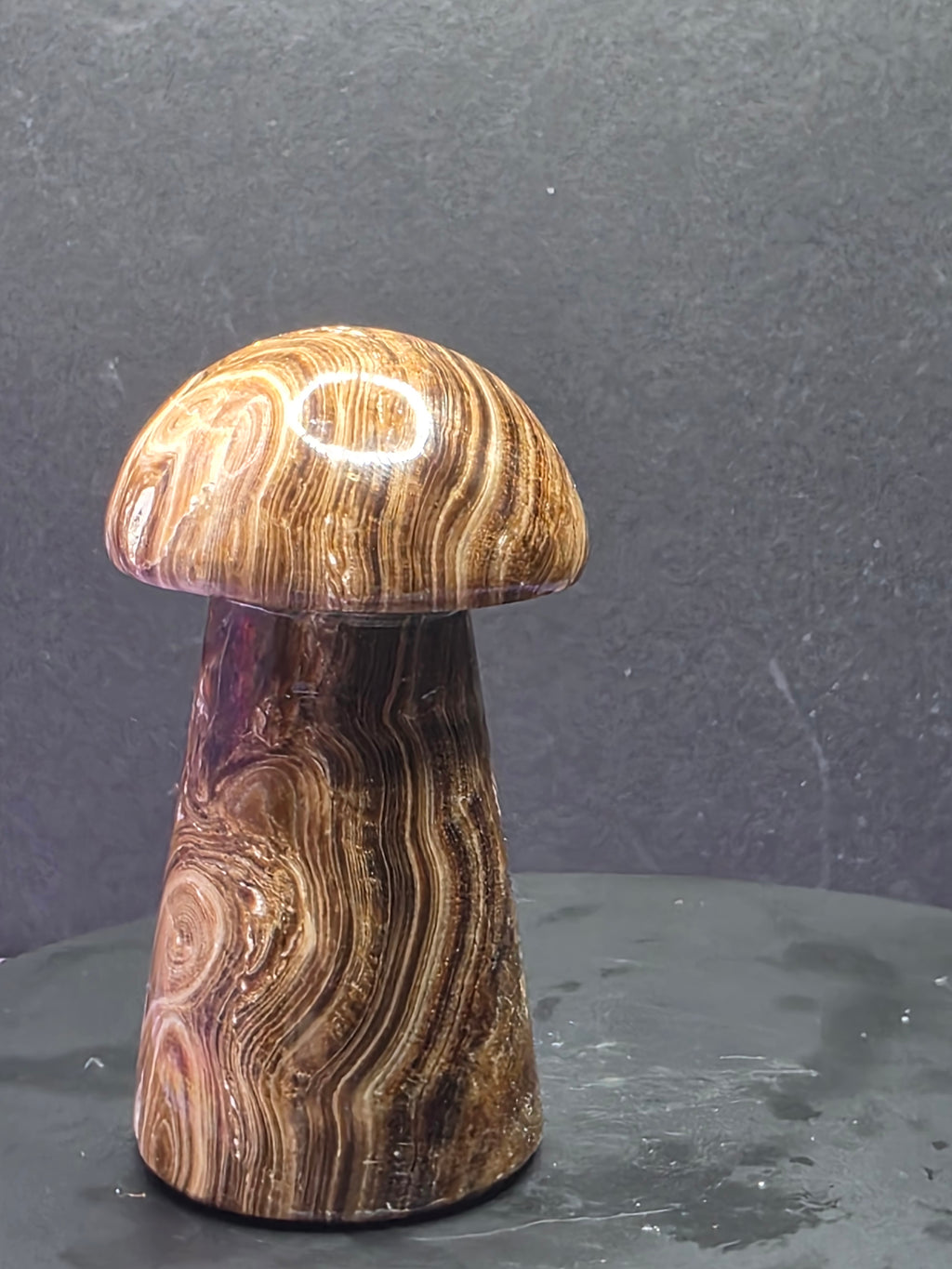 🍄 Chocolate Calcite Mushroom Carving A
