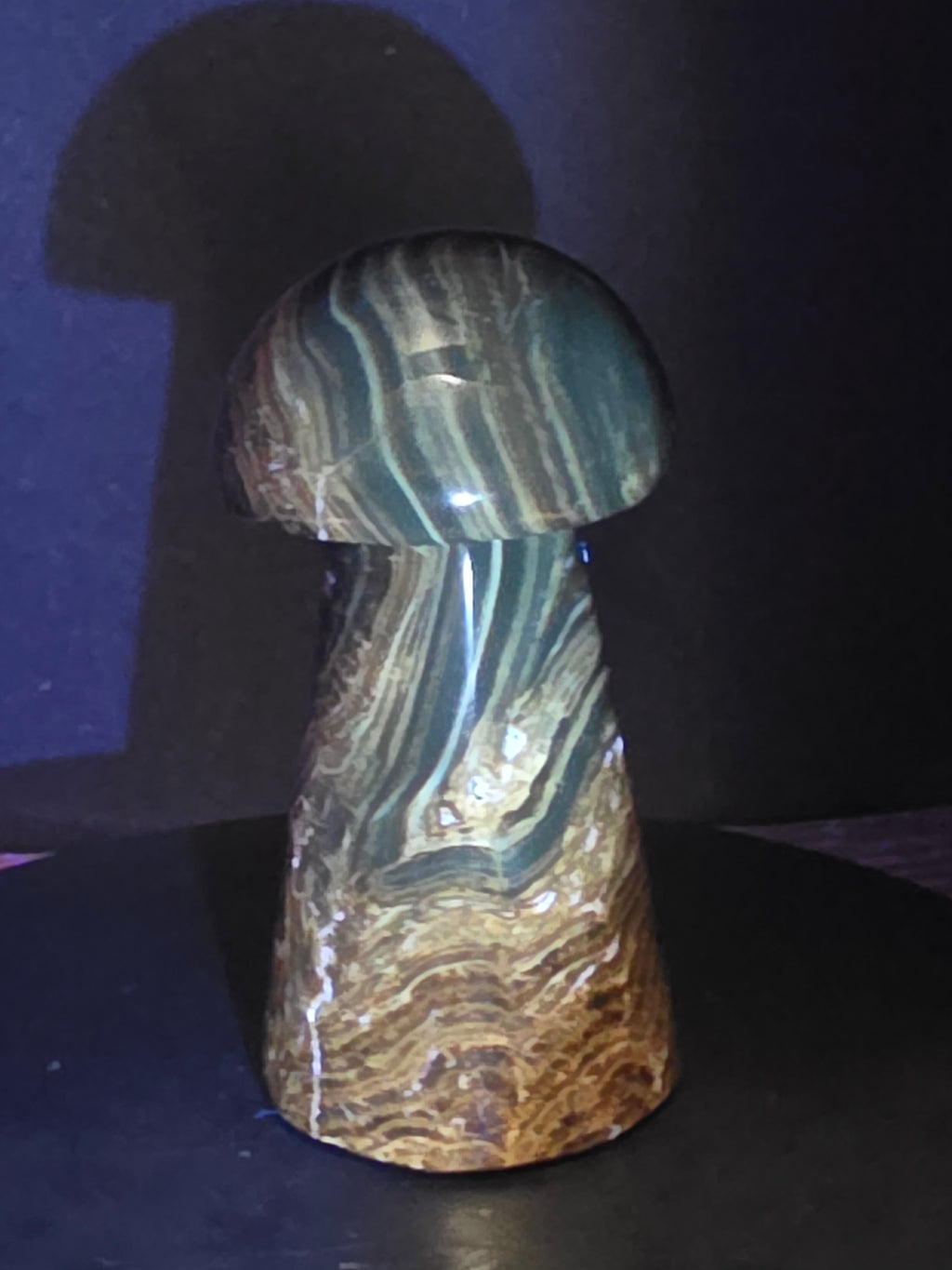 🍄 Chocolate Calcite Mushroom Carving B