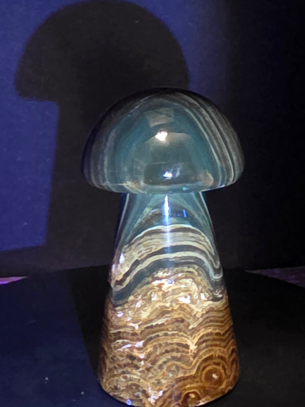 🍄 Chocolate Calcite Mushroom Carving B