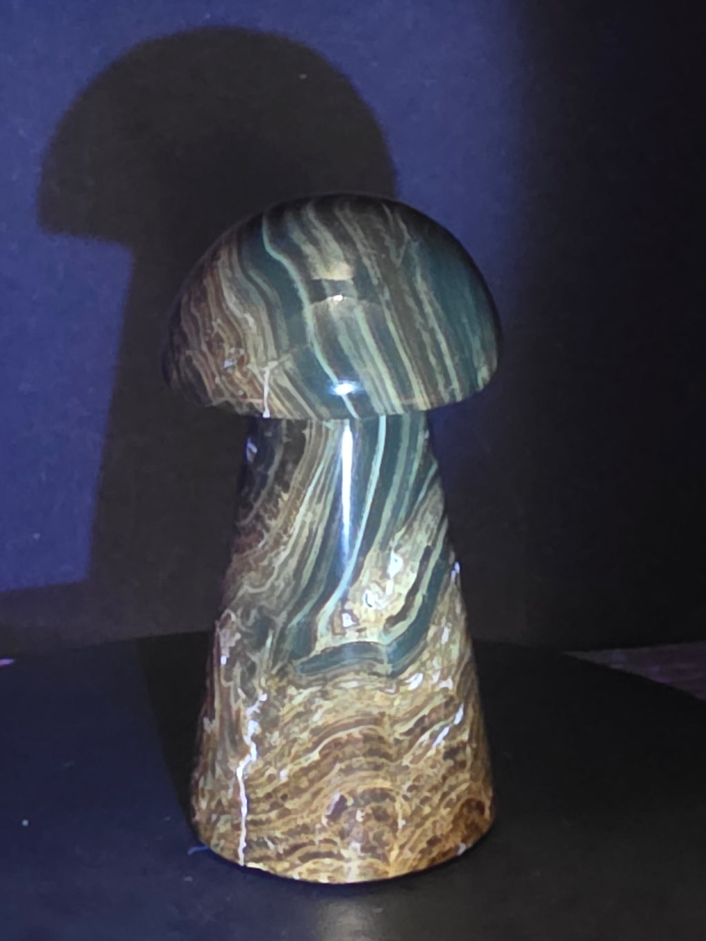 🍄 Chocolate Calcite Mushroom Carving B