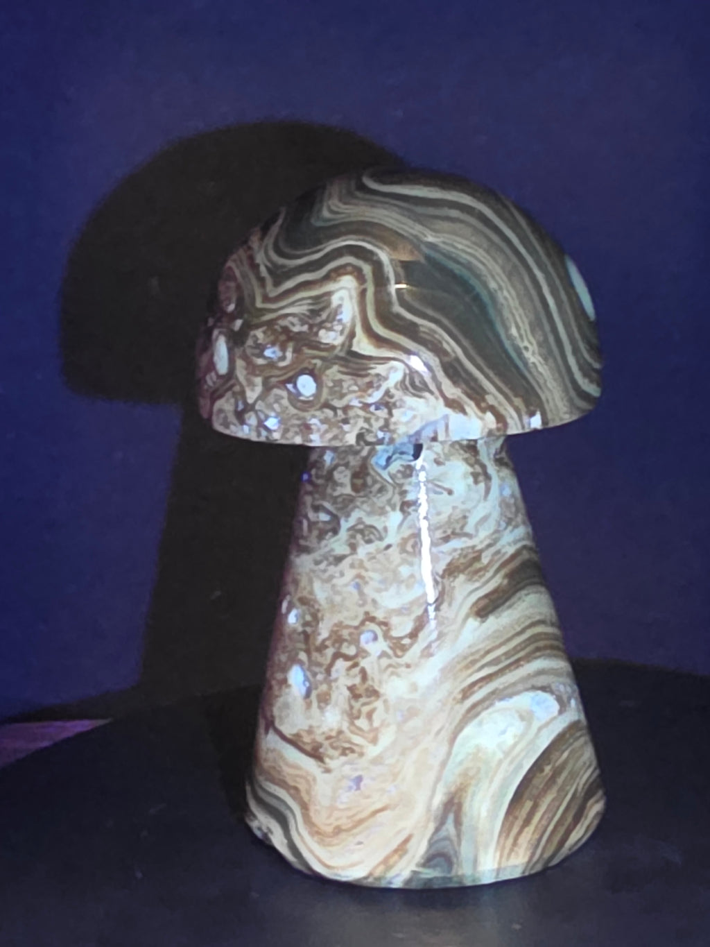 🍄 Chocolate Calcite Mushroom Carving C