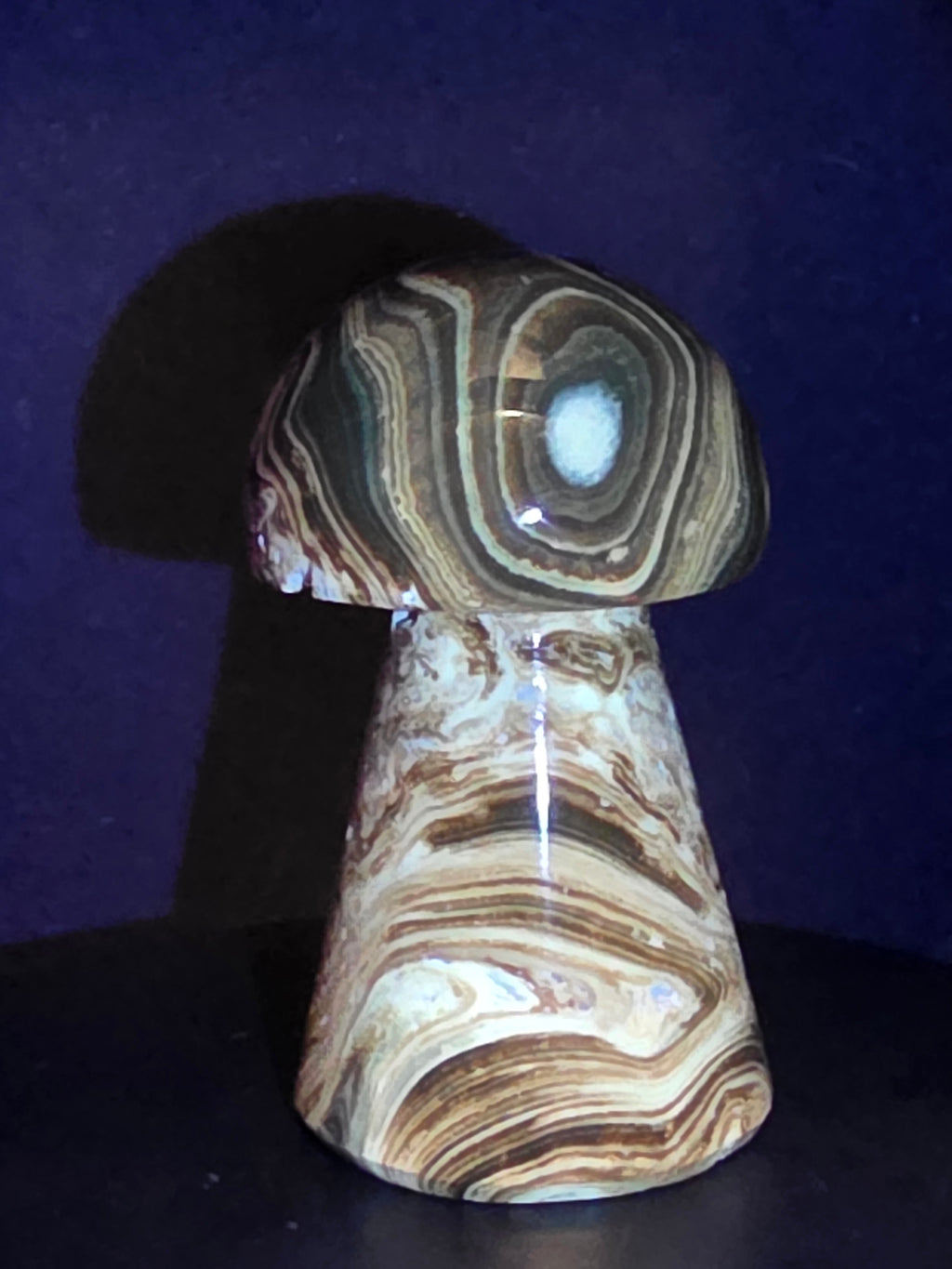 🍄 Chocolate Calcite Mushroom Carving C