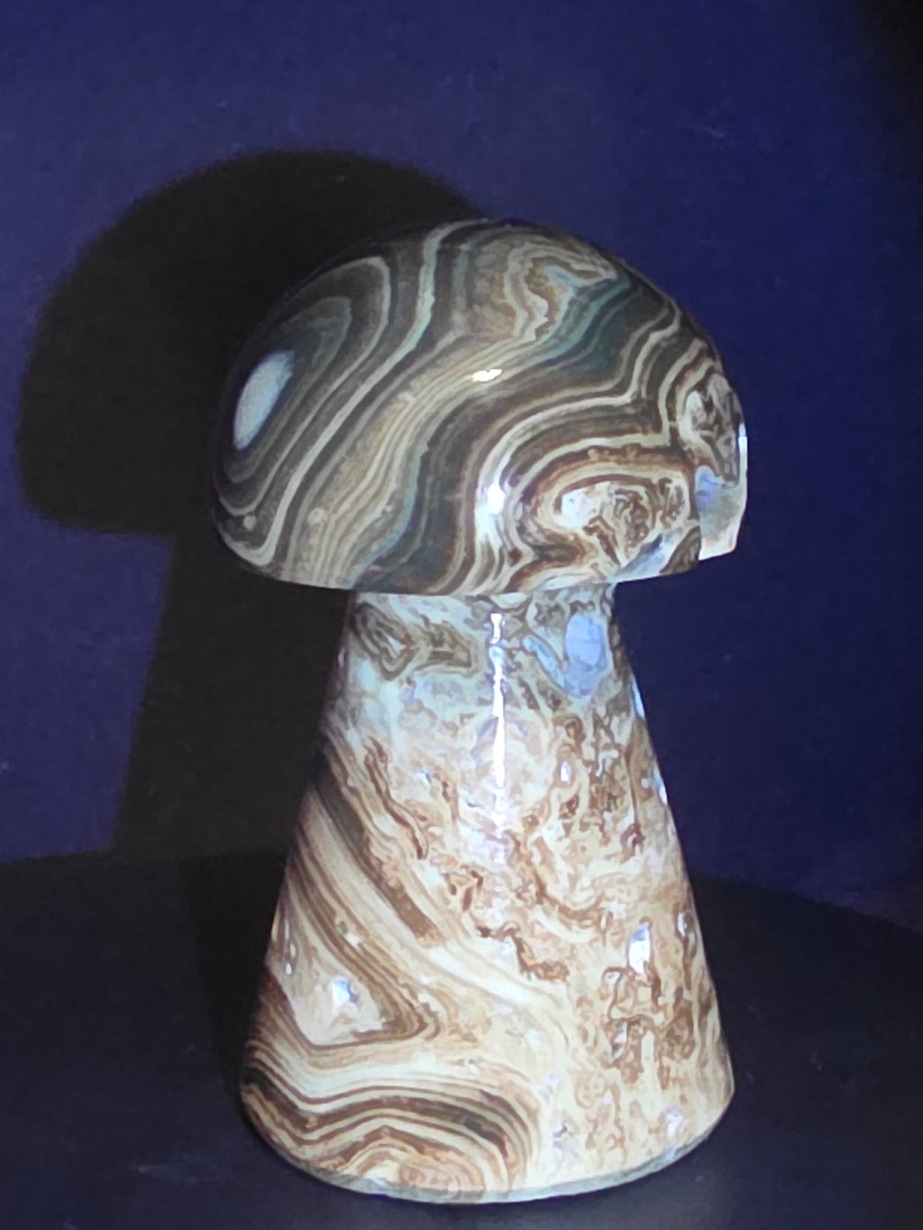 🍄 Chocolate Calcite Mushroom Carving C
