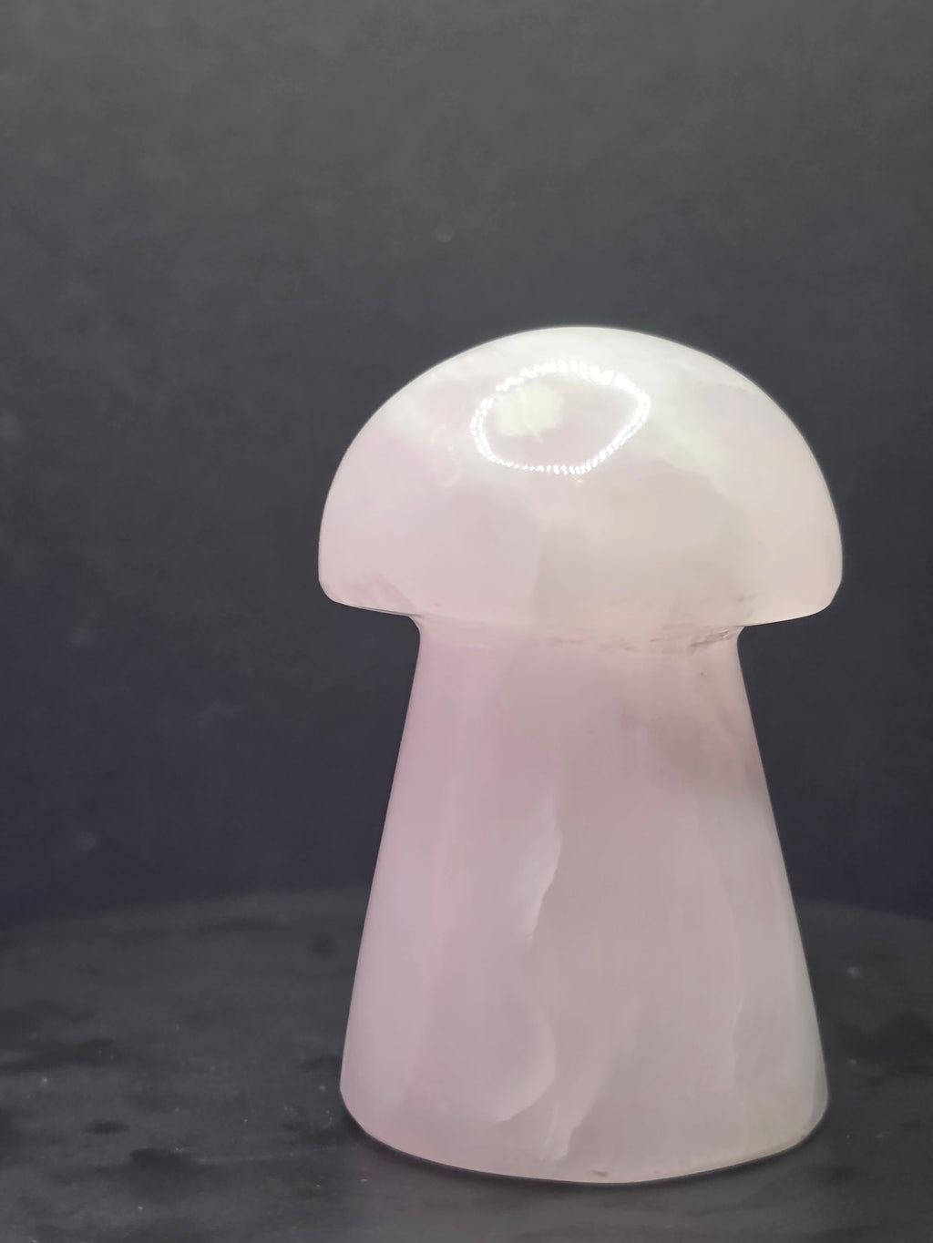 🍄 Pink Mangano Calcite Mushroom Carving A