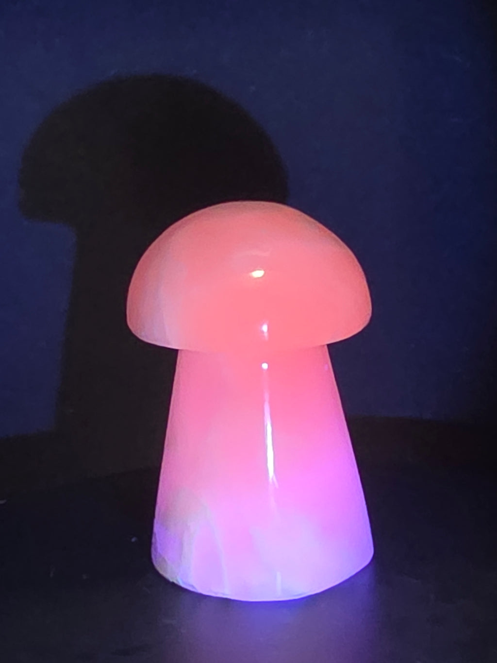 🍄 Pink Mangano Calcite Mushroom Carving A