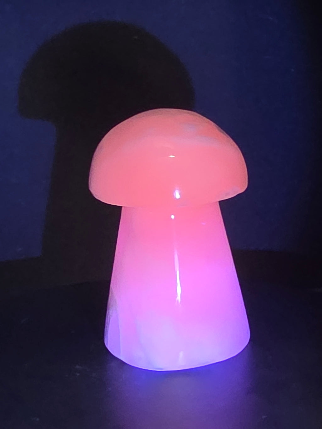🍄 Pink Mangano Calcite Mushroom Carving A