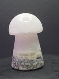 💗 Pink Mangano Calcite Mushroom Carving C