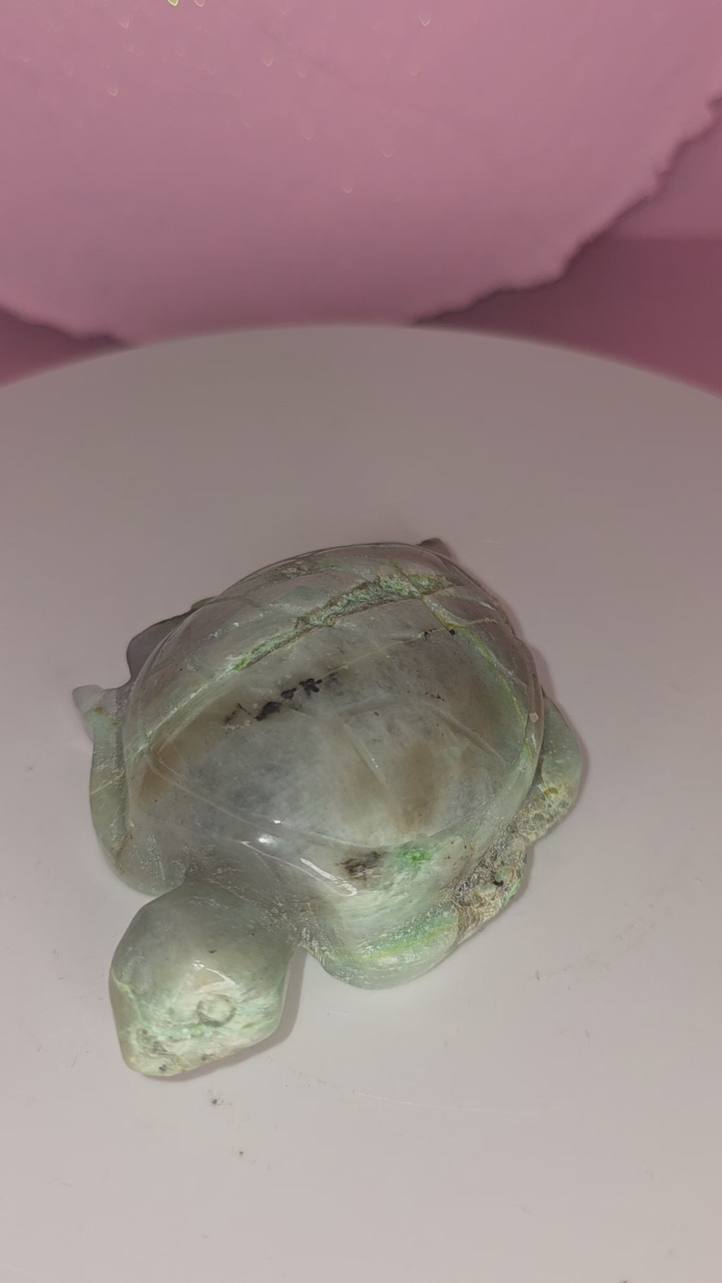 Garnierite Green Moonstone Turtle B