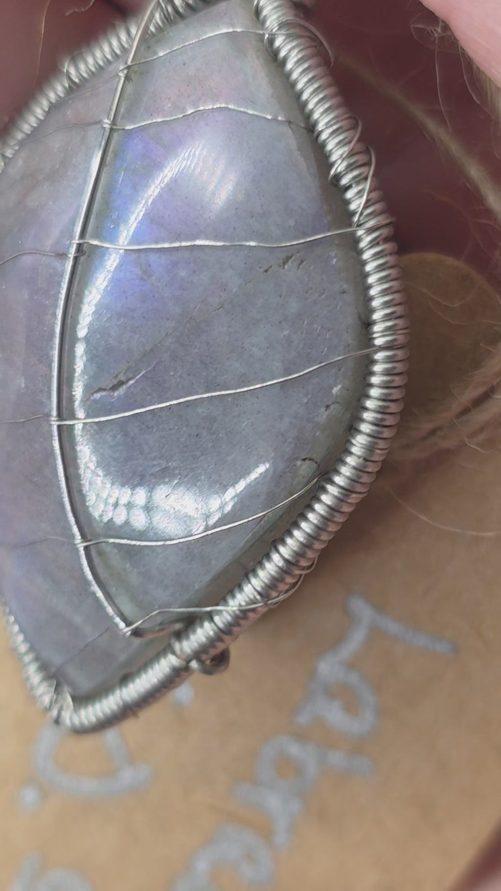 Labradorite Leaf Pendant