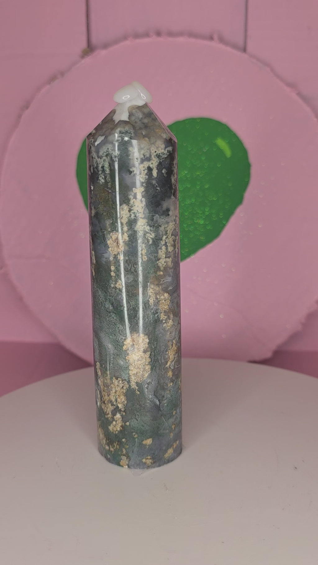 Snowflake Moss Agate Pencil A