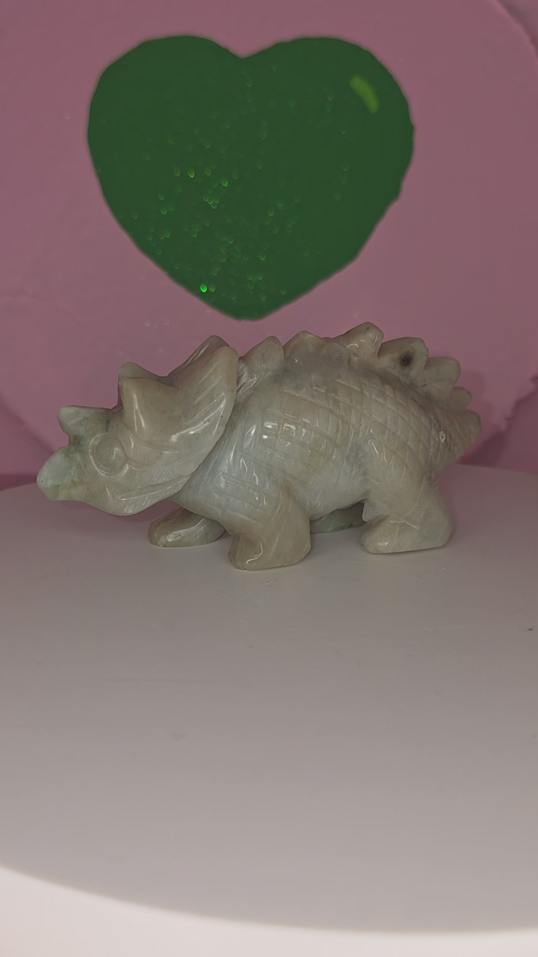 Garnierite Green Moonstone Triceratops