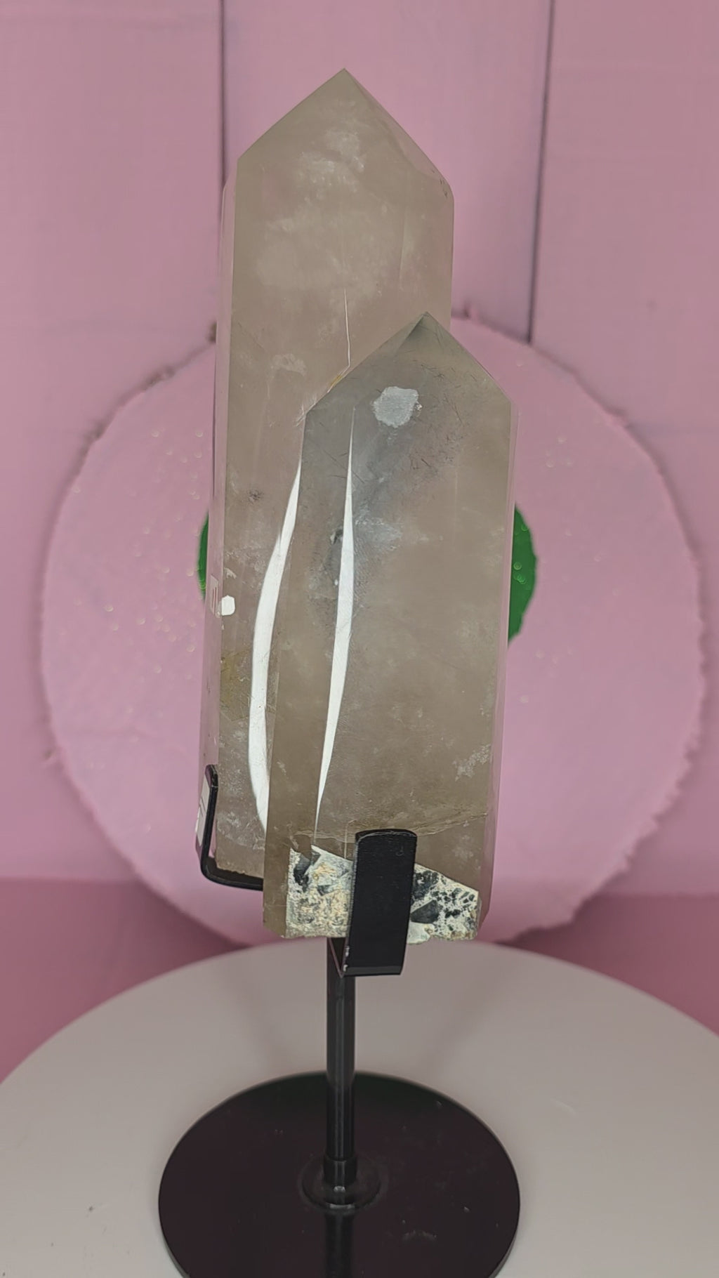 Tourmaline in Quartz with Black Rutile A