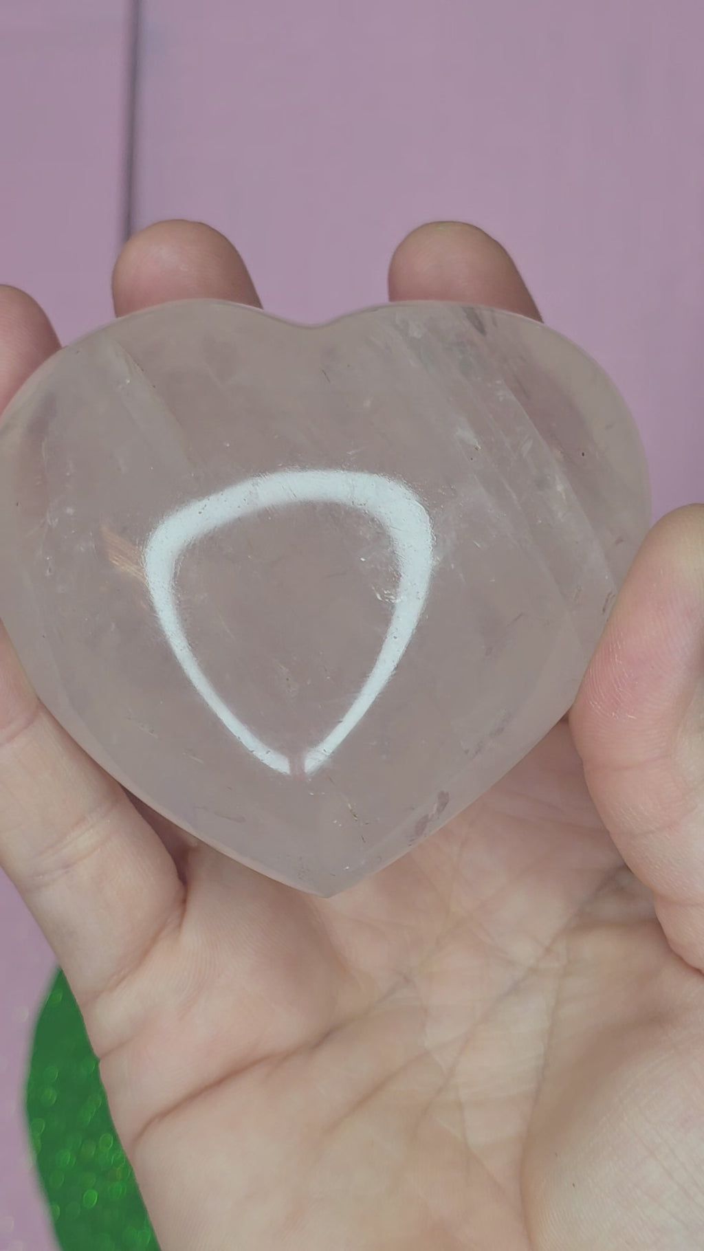 Rose Quartz Puffy Heart A