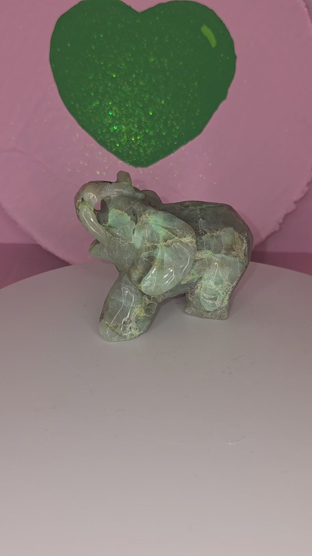 Garnierite Green Moonstone Elephant A