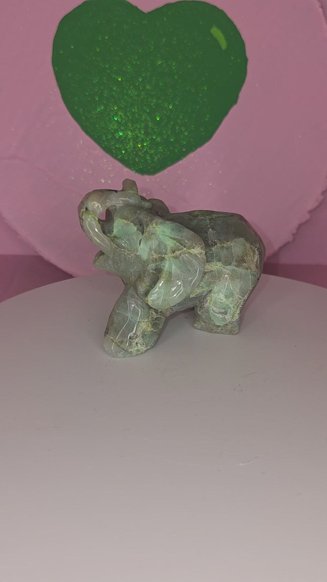 Garnierite Green Moonstone Elephant A