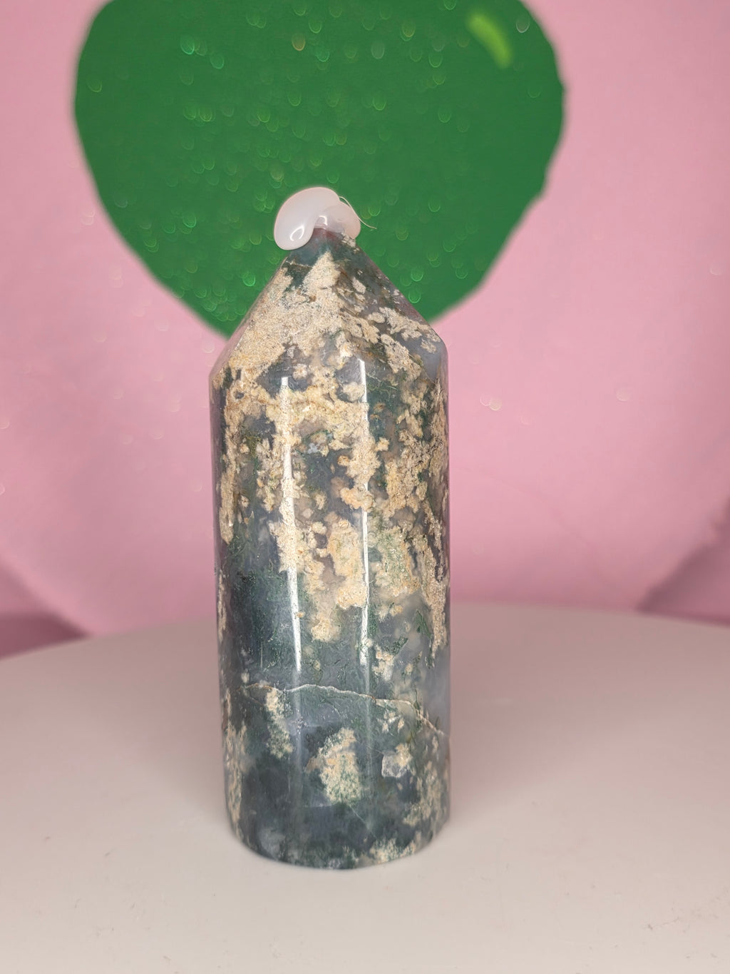 Snowflake Moss Agate Pencil B