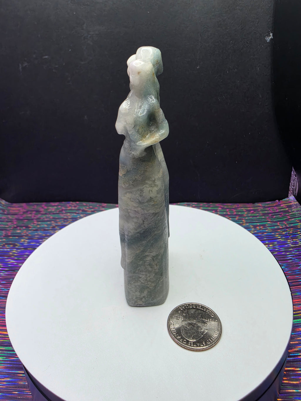 Sky Blue Calcite Maiden Mother and Crone
