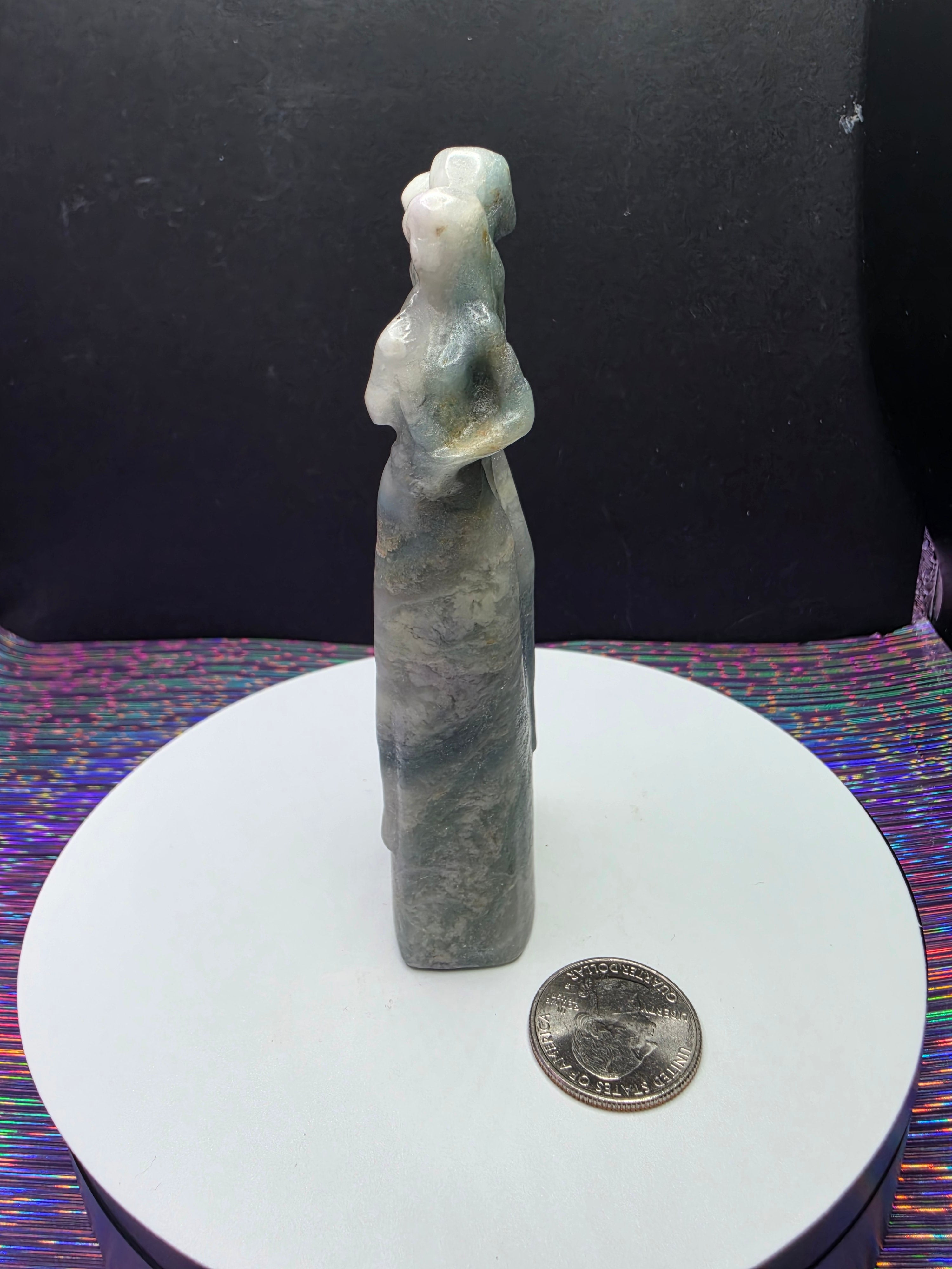 Sky Blue Calcite Maiden Mother and Crone