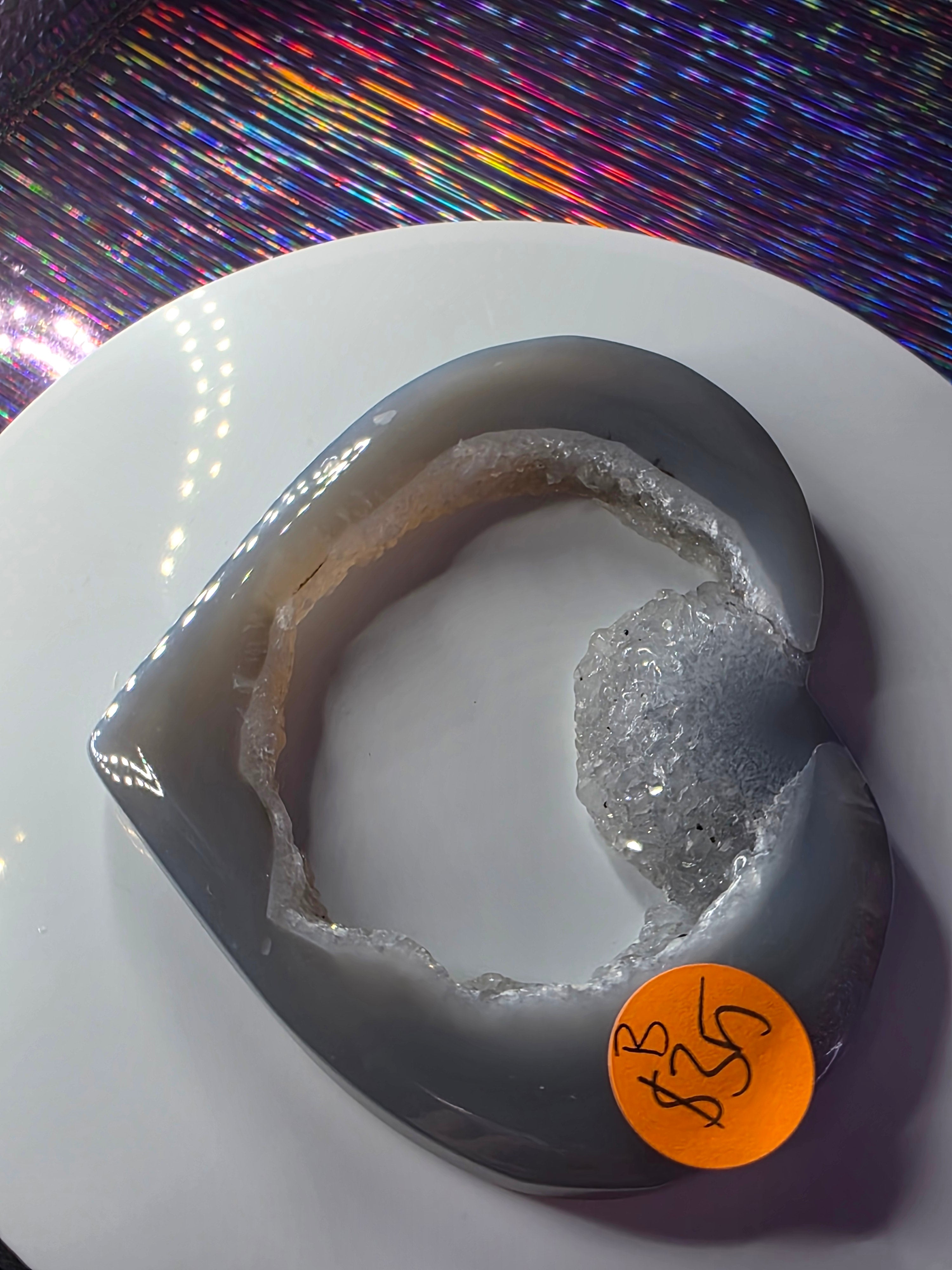 Druzy Agate Heart B