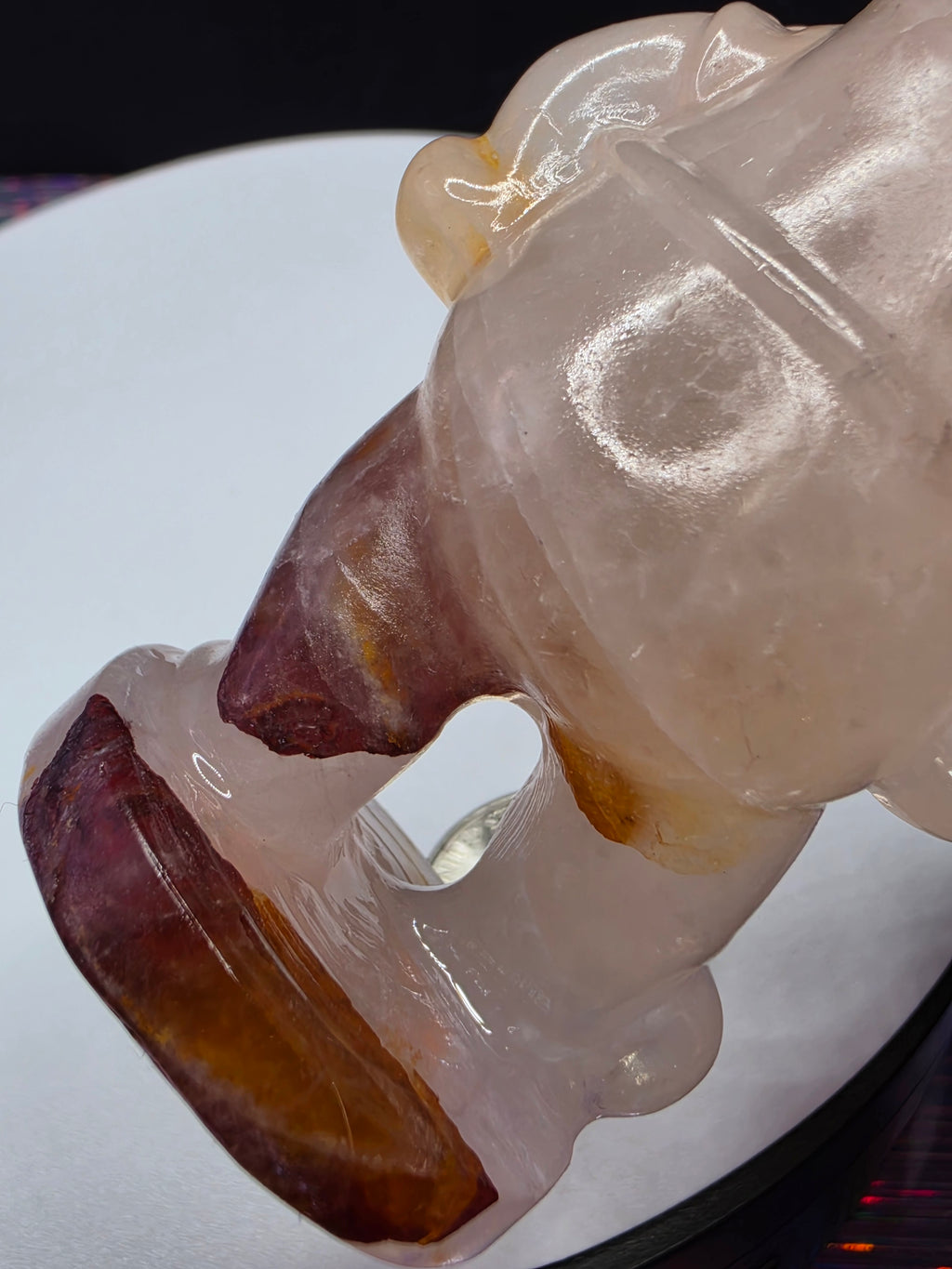 Clear Quartz Pooh Bear A