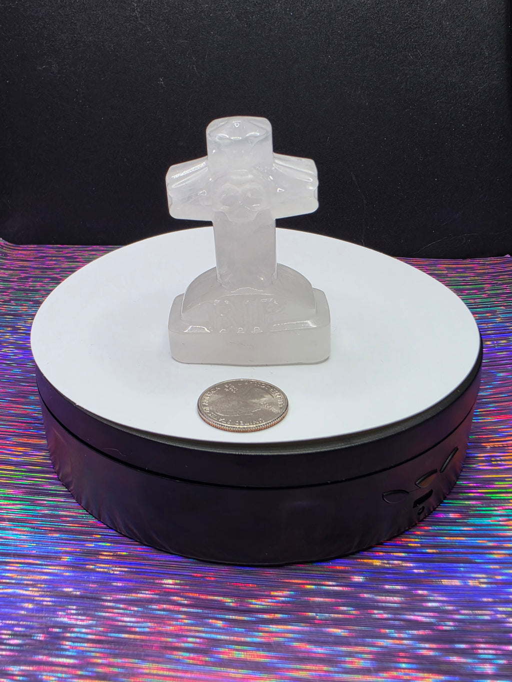 Clear Quartz RIP Headstone B